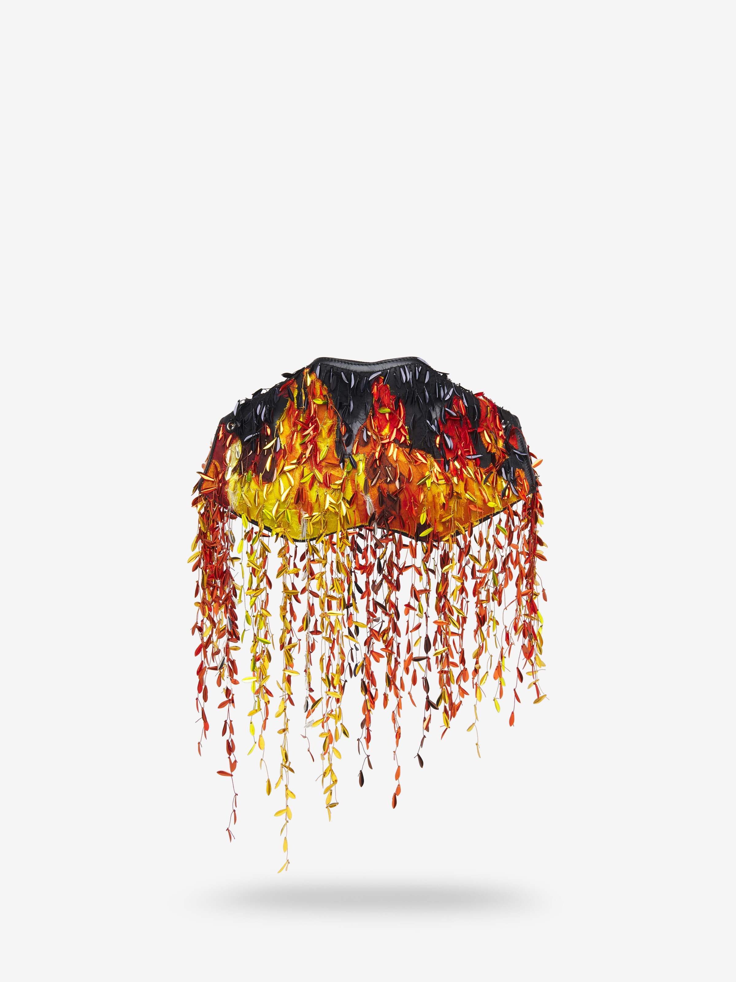 Women's Manta Clutch in Black/Red/Orange in Calf Leather | Alexander McQueen - image 4