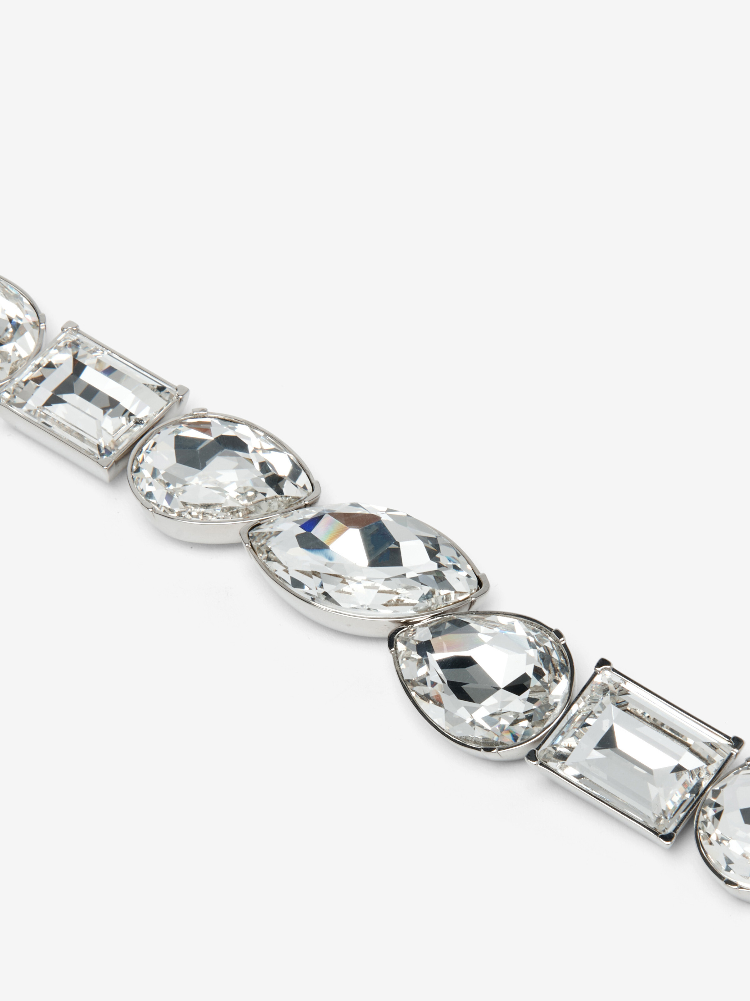 Women's Cocktail Choker in Silver-finish/Clear in Brass | Alexander McQueen - image 3