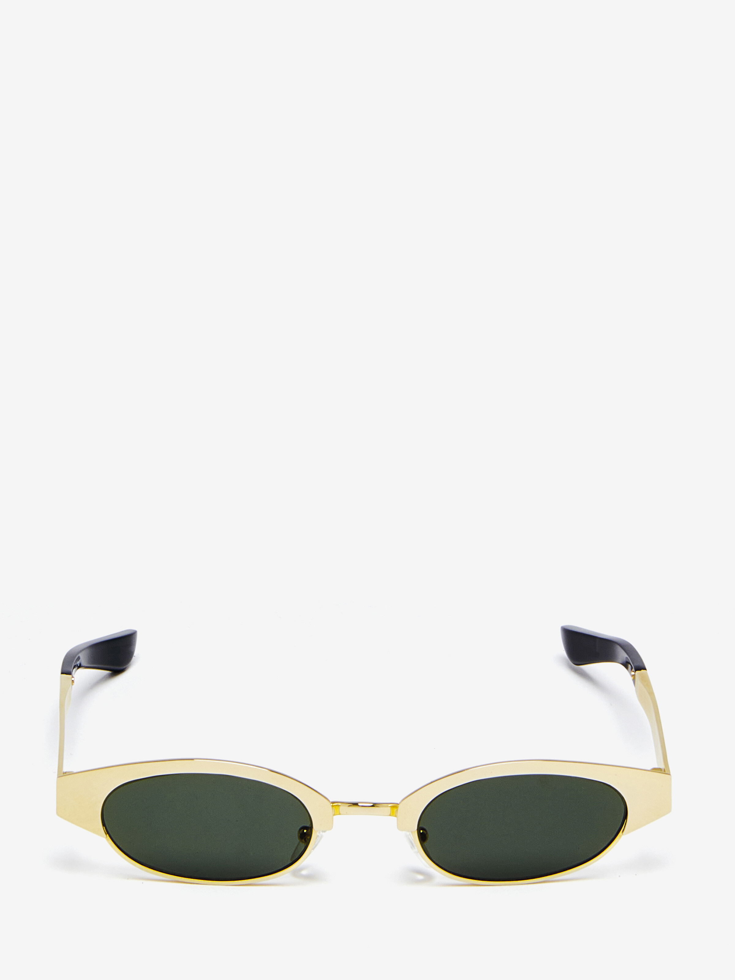 McQueen Ellipse Metal Sunglasses in Gold in Metal | Alexander McQueen - image 1