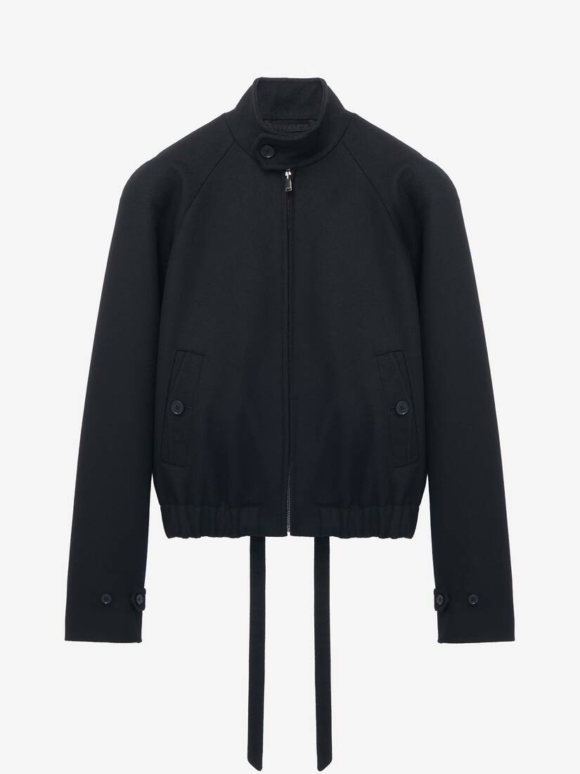 Blouson En Feutre De Laine À Brides | Alexander McQueen - image 1