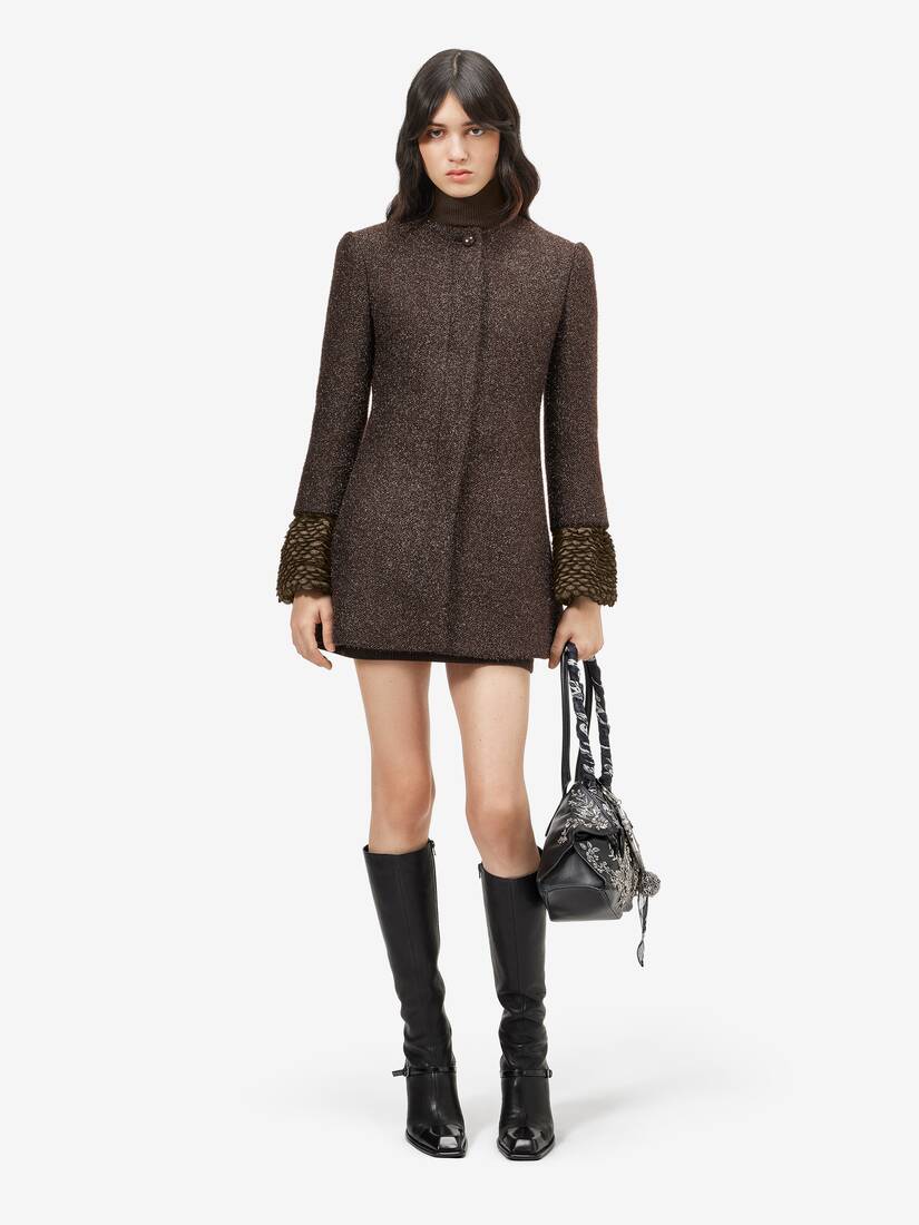 Metallic Tweed Coat | Alexander McQueen - image 2