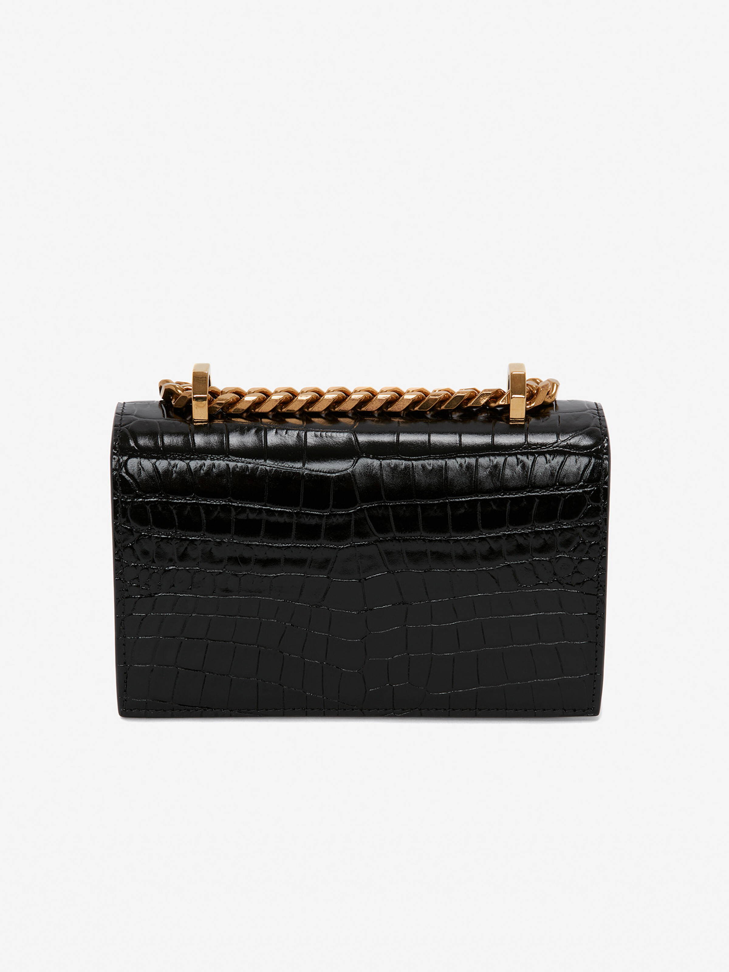 Women's Mini Jewelled Satchel in Black/Gold in Calf Leather | Alexander McQueen - image 4