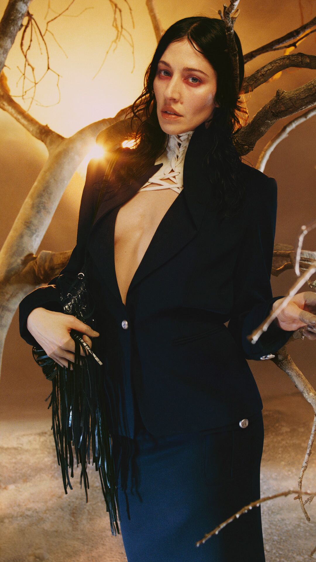 Women in McQueen jacket