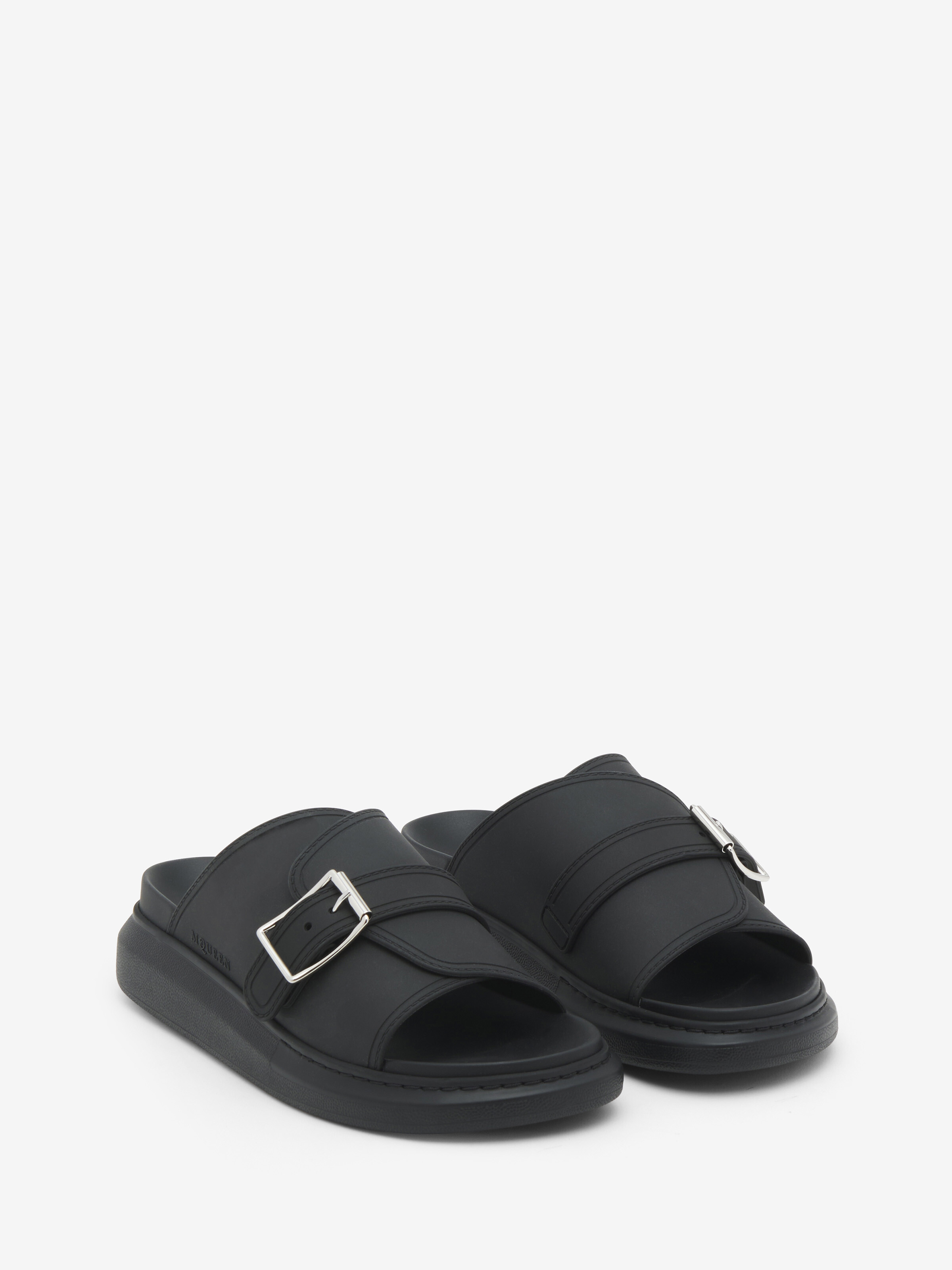 Women's Hybrid Buckle Sandal in Black in TPU | Alexander McQueen - image 2
