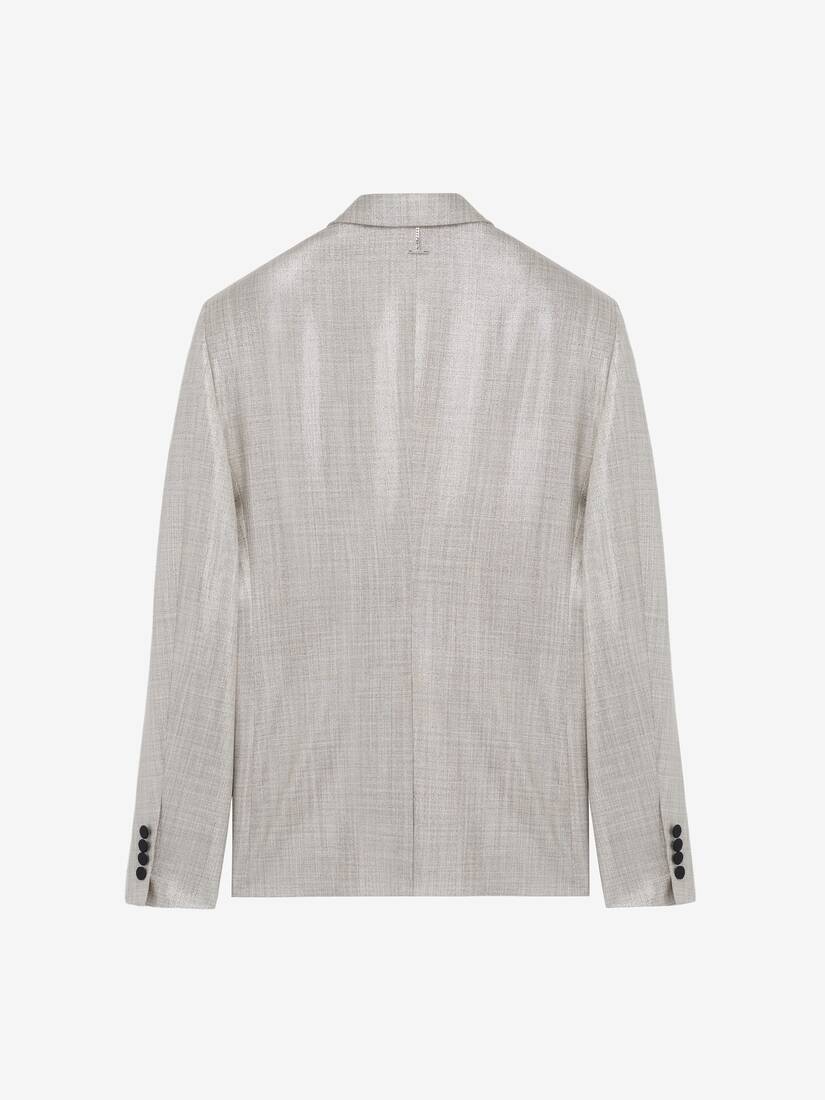 Metallic Single-breasted Jacket | Alexander McQueen - image 2