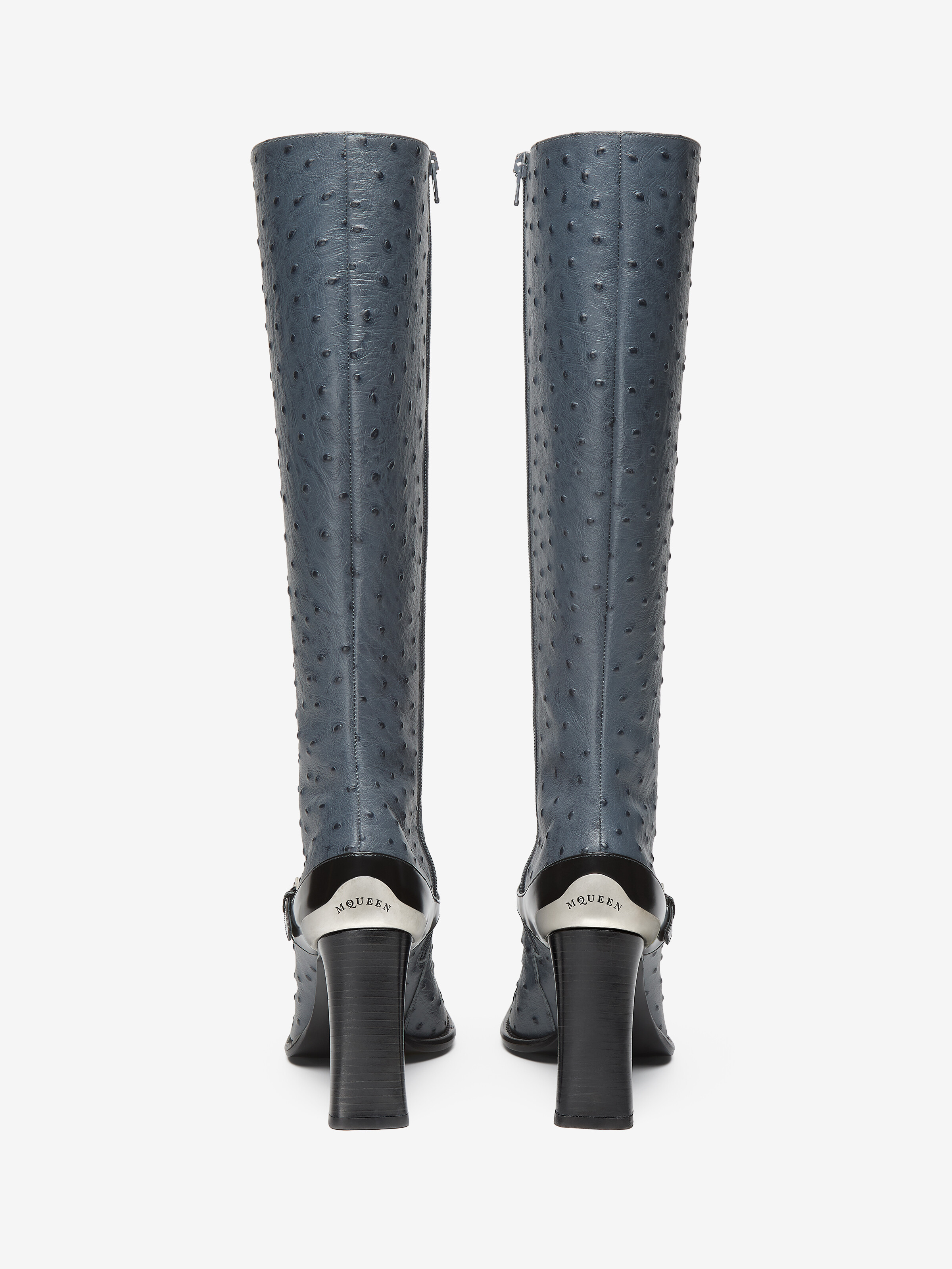 Women's Niko Boot in Grey in Calf Leather | Alexander McQueen - image 4