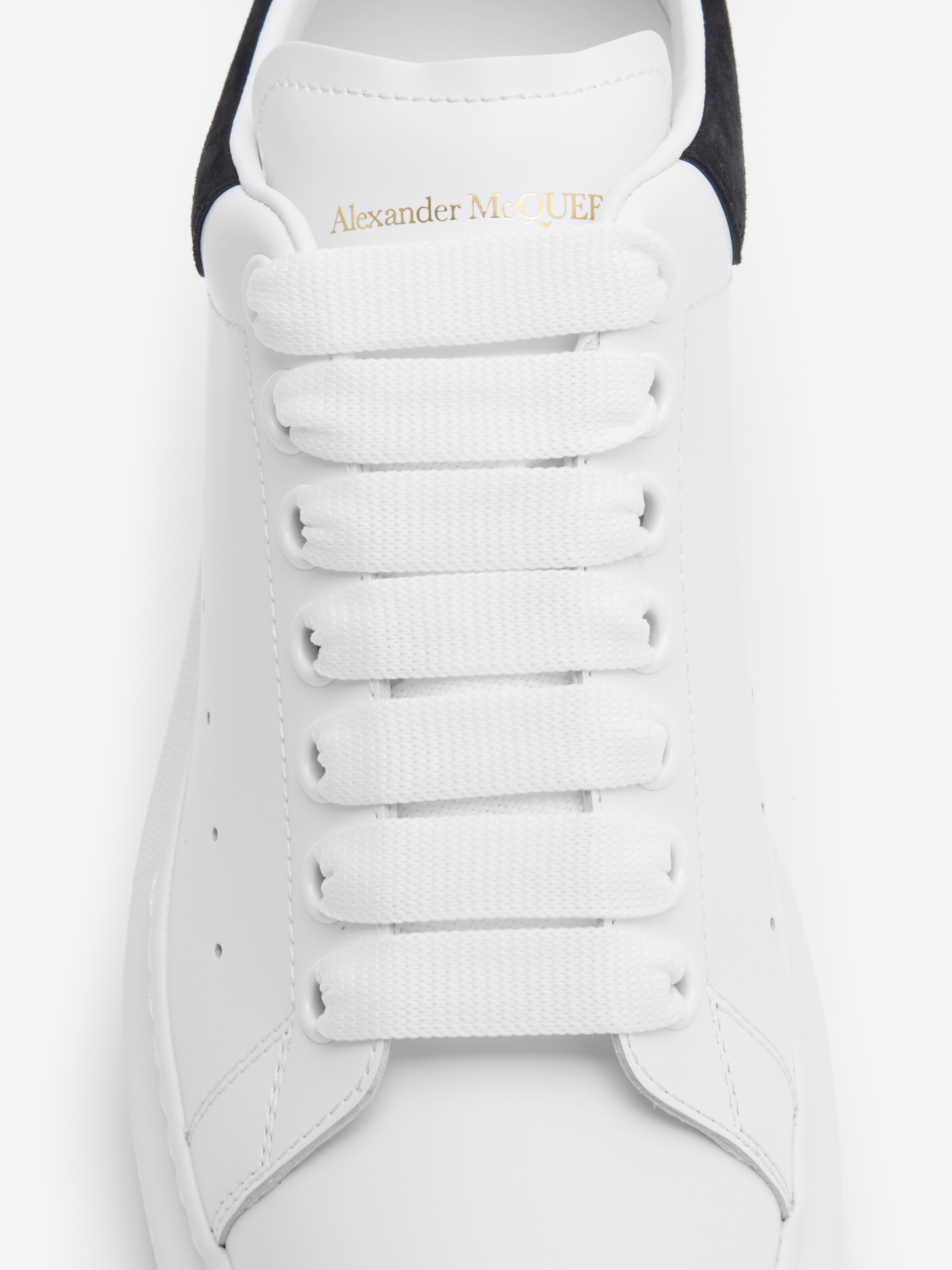 Women's 오버사이즈 스니커즈 in 화이트/블랙 in 송아지 가죽 | Alexander McQueen - image 5