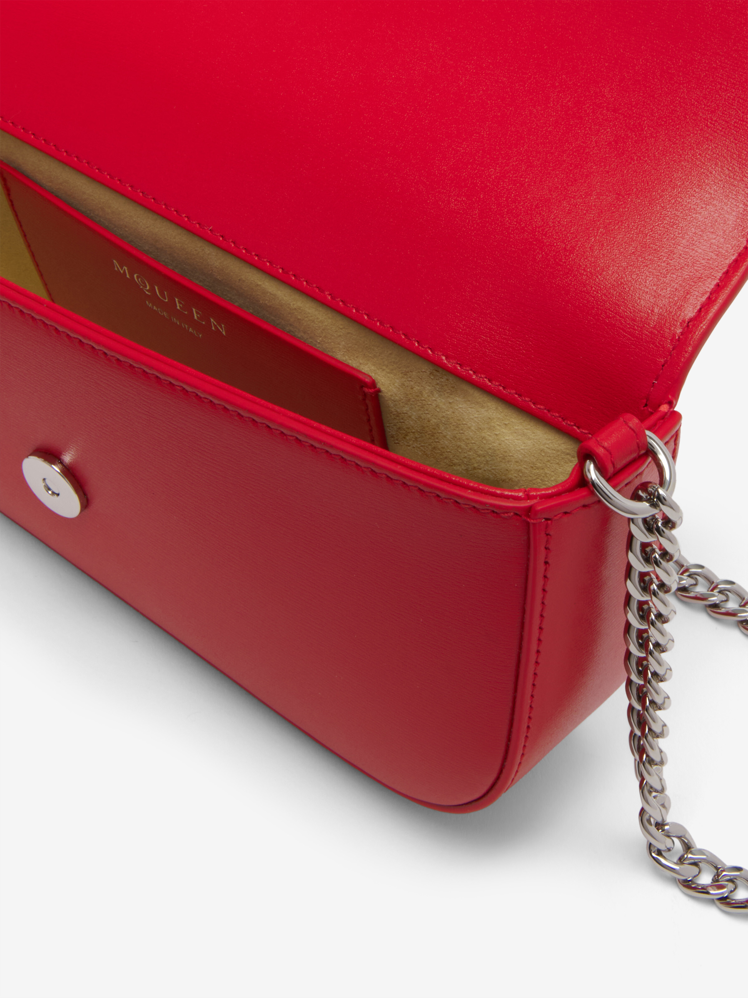 Petit Sac Skull Flower pour Femme en Rouge in Cuir de veau | Alexander McQueen - image 4