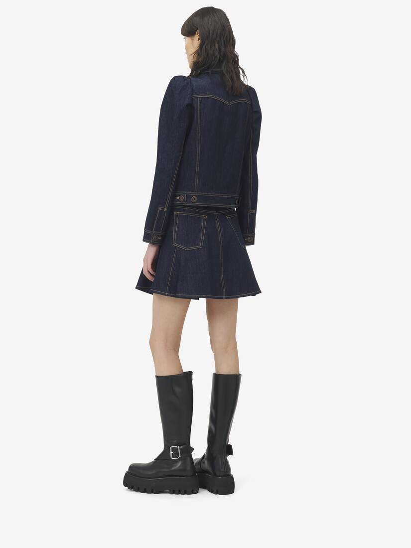 Pinched Shoulder Denim Jacket | Alexander McQueen - image 4