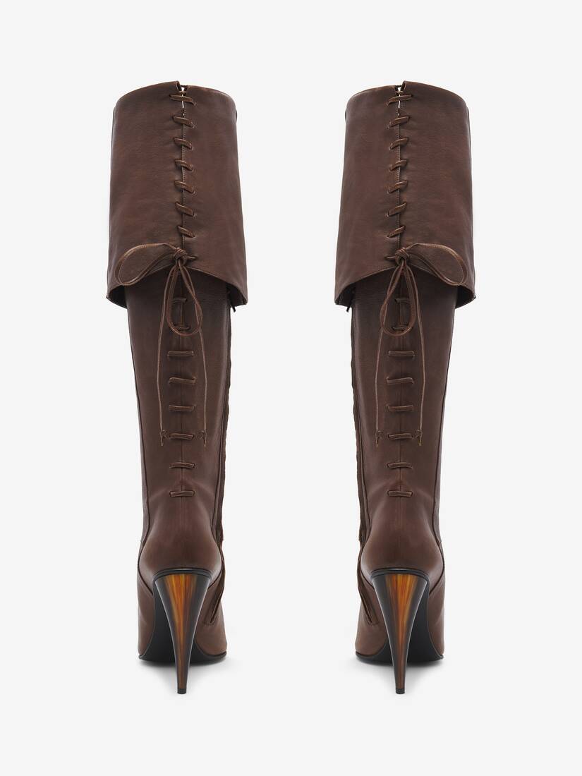 Horn Heel Knee-High Boot | Alexander McQueen - image 4
