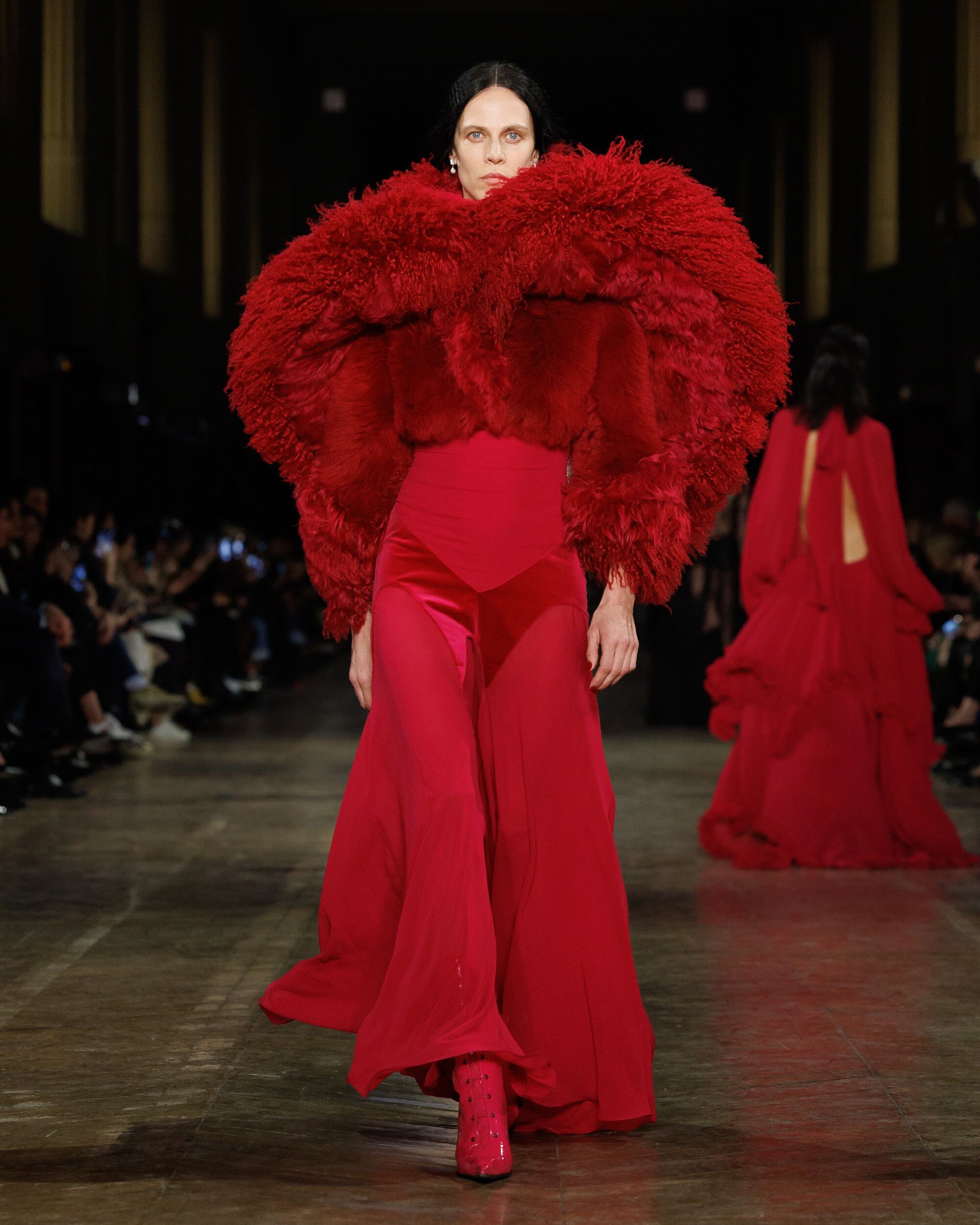 Model on runway at McQueen Autumn Winter 2025 Show