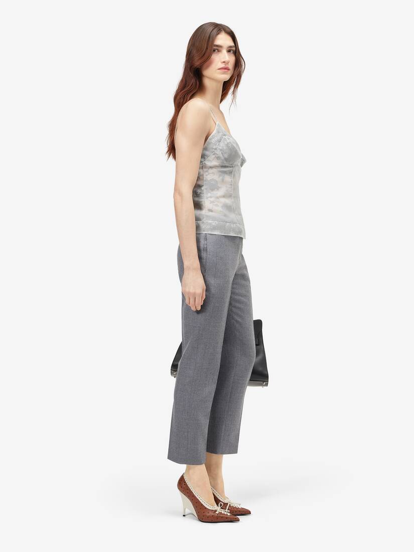 Floral Lace Organza Top | Alexander McQueen - image 3