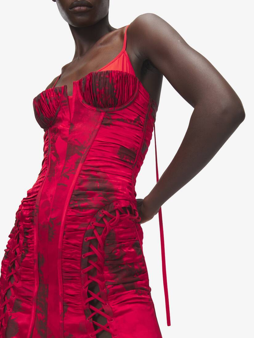 Floral Jacquard Corset Dress | Alexander McQueen - image 5