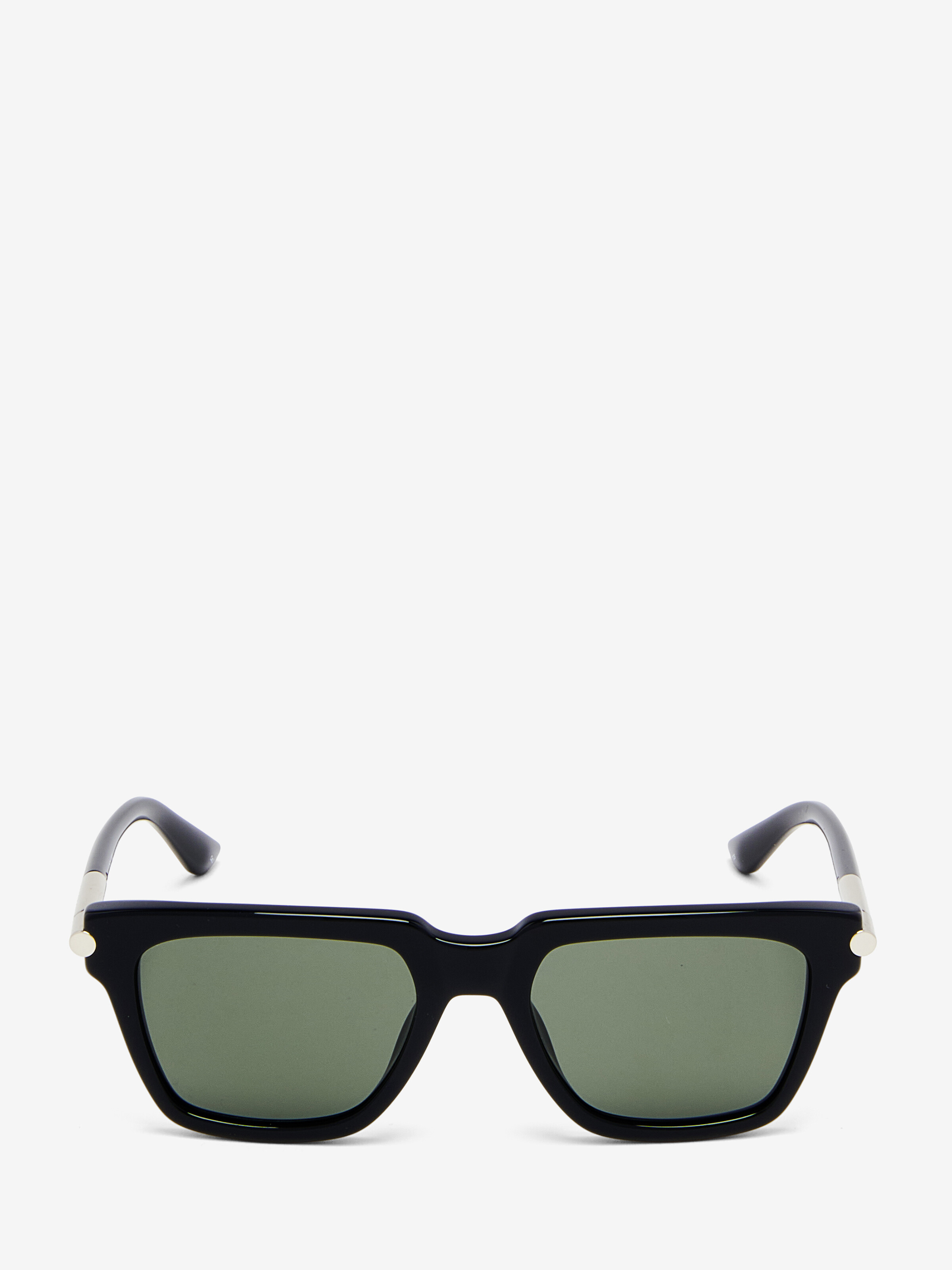 Men's T-bar Icon Square Sunglasses in Black/Grey in Recycle Acetate & Bio Nylon Lens | Alexander McQueen - image 1