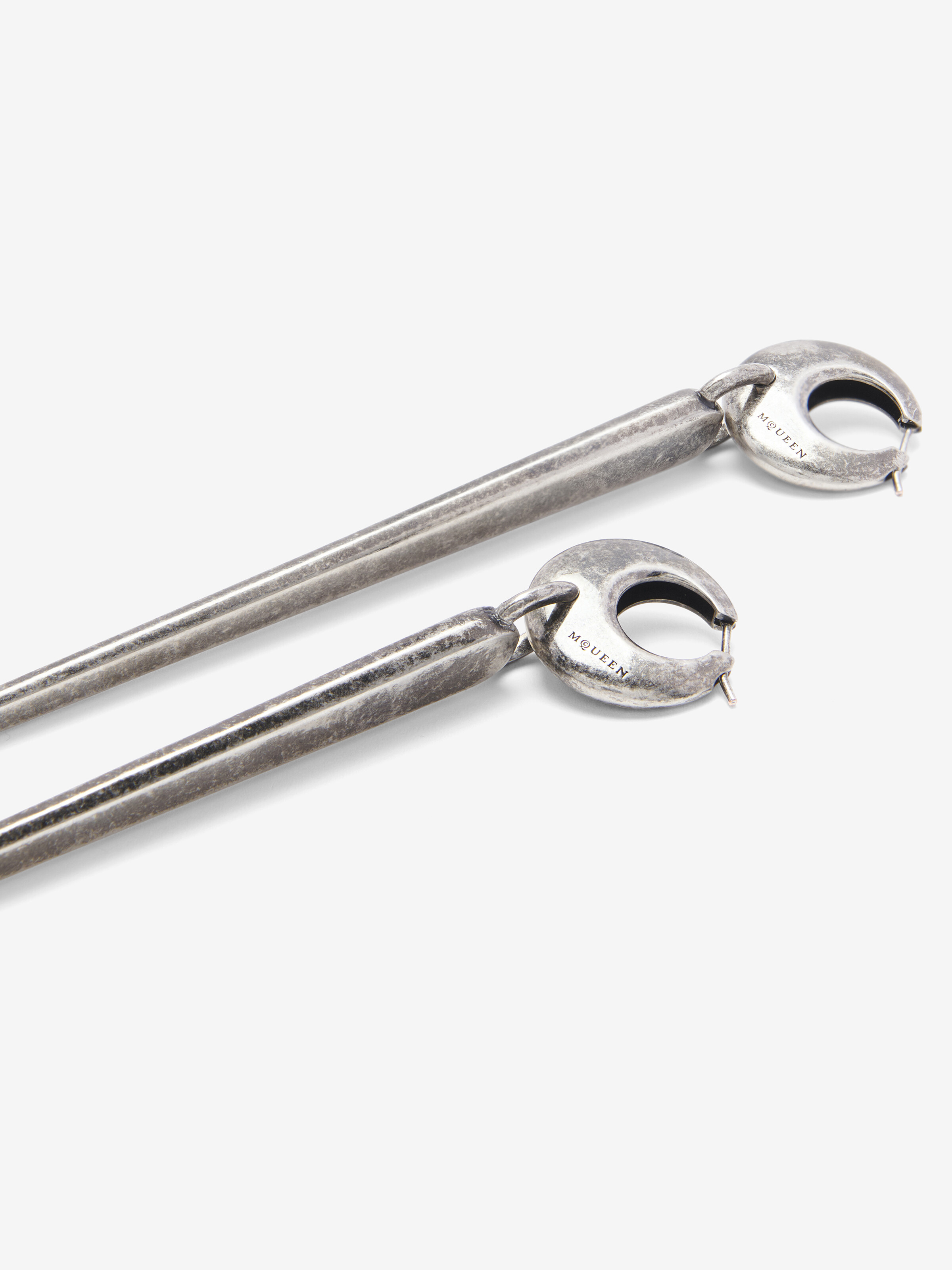 Women's Scissor Earrings in Silver in Aluminium, Brass | Alexander McQueen - image 3