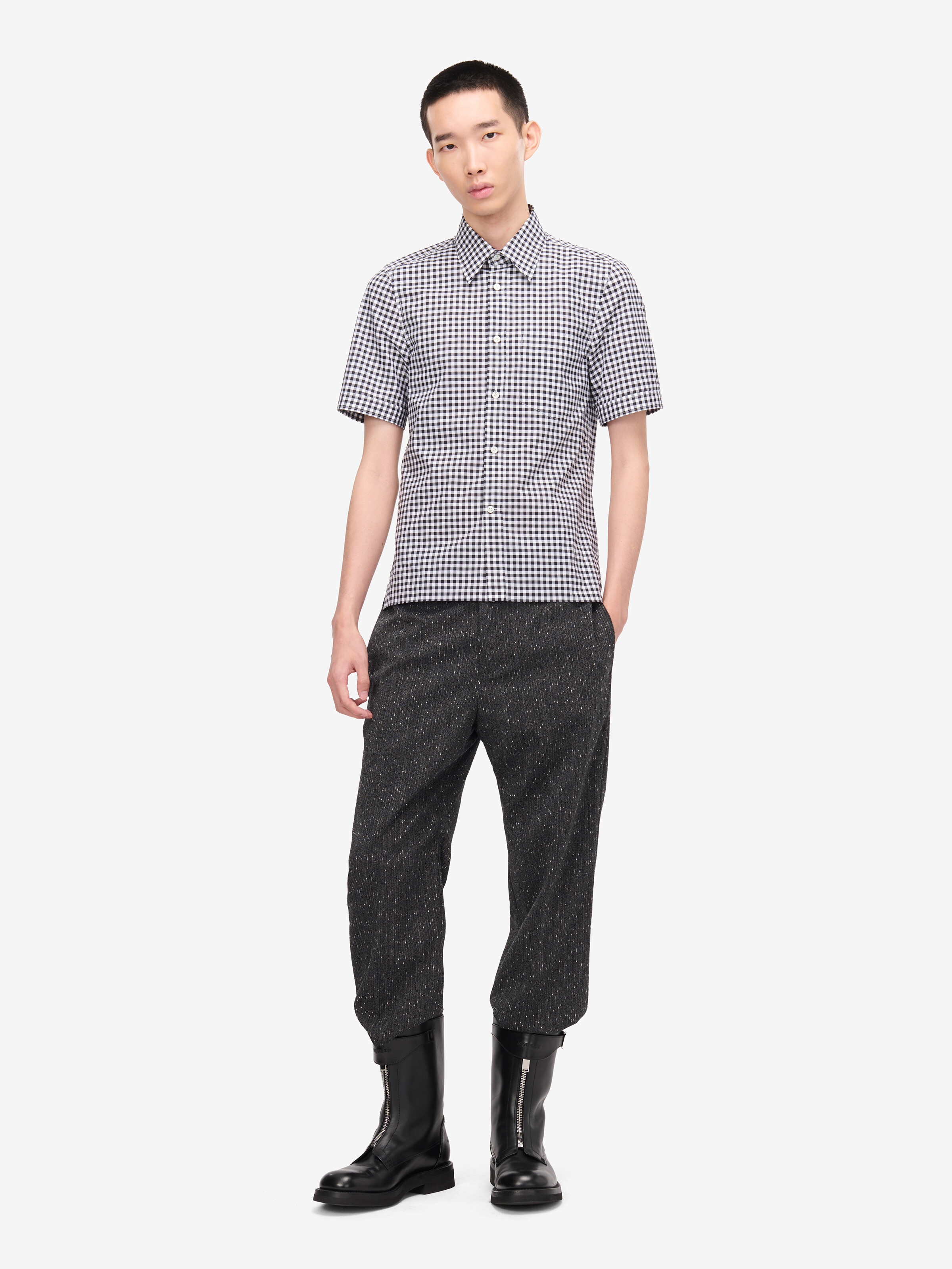 短袖維希格紋襯衫 in 100% 棉 | Alexander McQueen - image 2