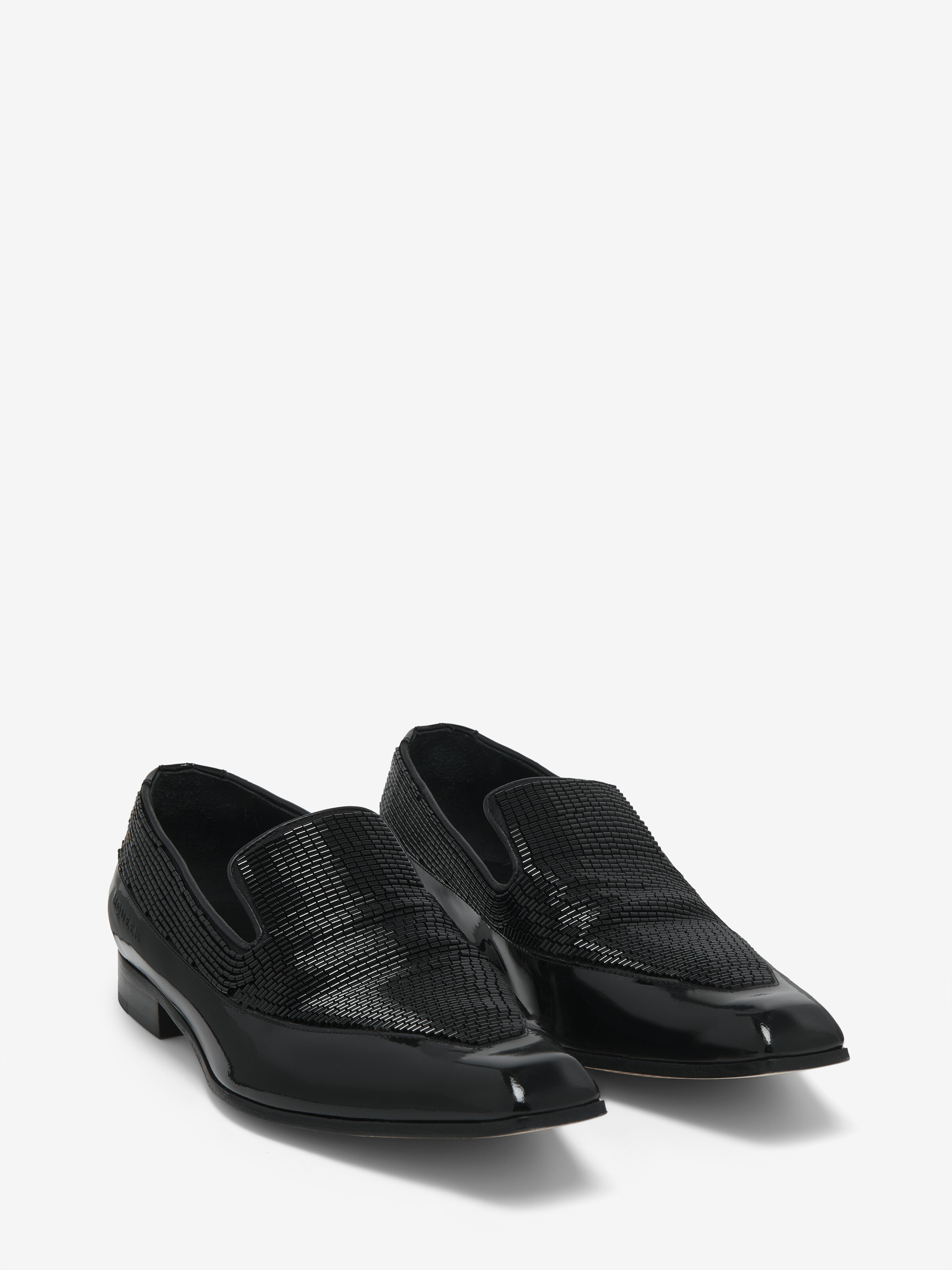 Men's Artie Loafer in Black in 72% Viscose, 28% Silk | Alexander McQueen - image 3