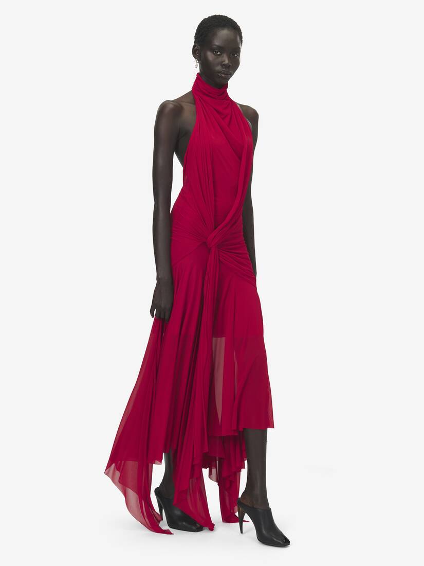 Asymmetric Draped Dress | Alexander McQueen - image 3