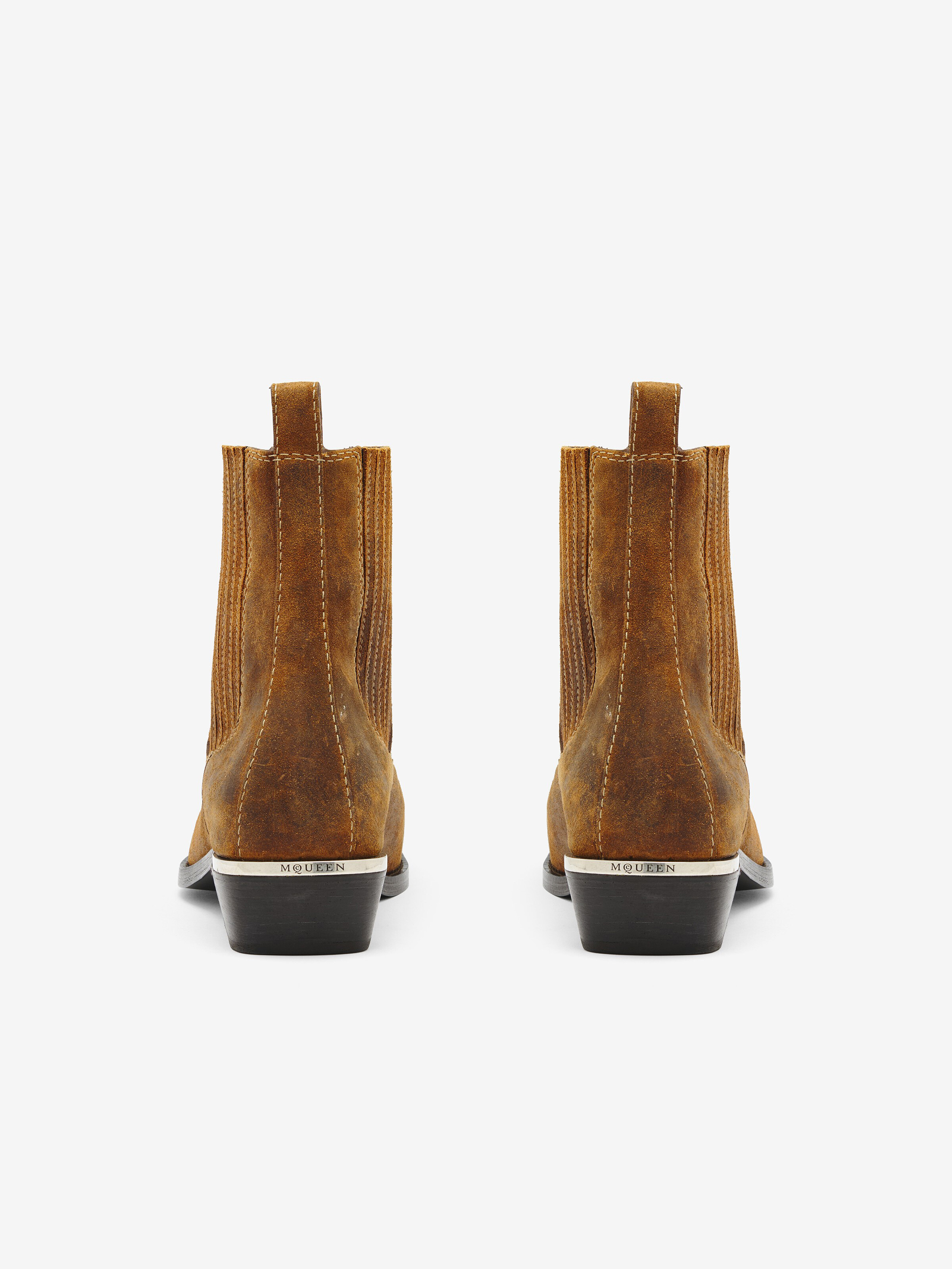 Ryder Stiefel für Herren in Braun in Obermaterial: Veloursleder - Sohle: Leder - Fersenplakette aus Metall | Alexander McQueen - image 3