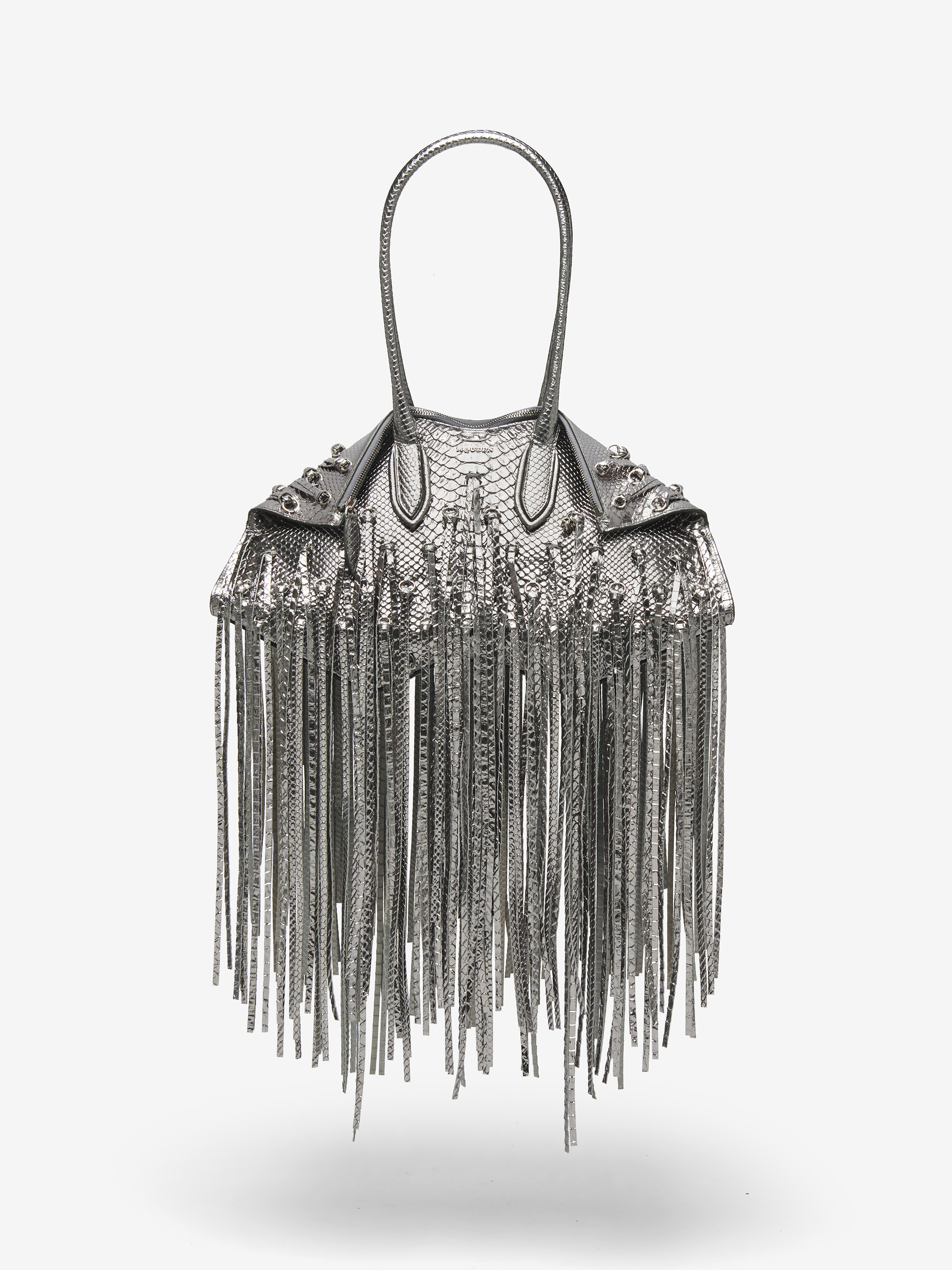 Women's Manta Bag in Silver in Calf Leather | Alexander McQueen - image 1