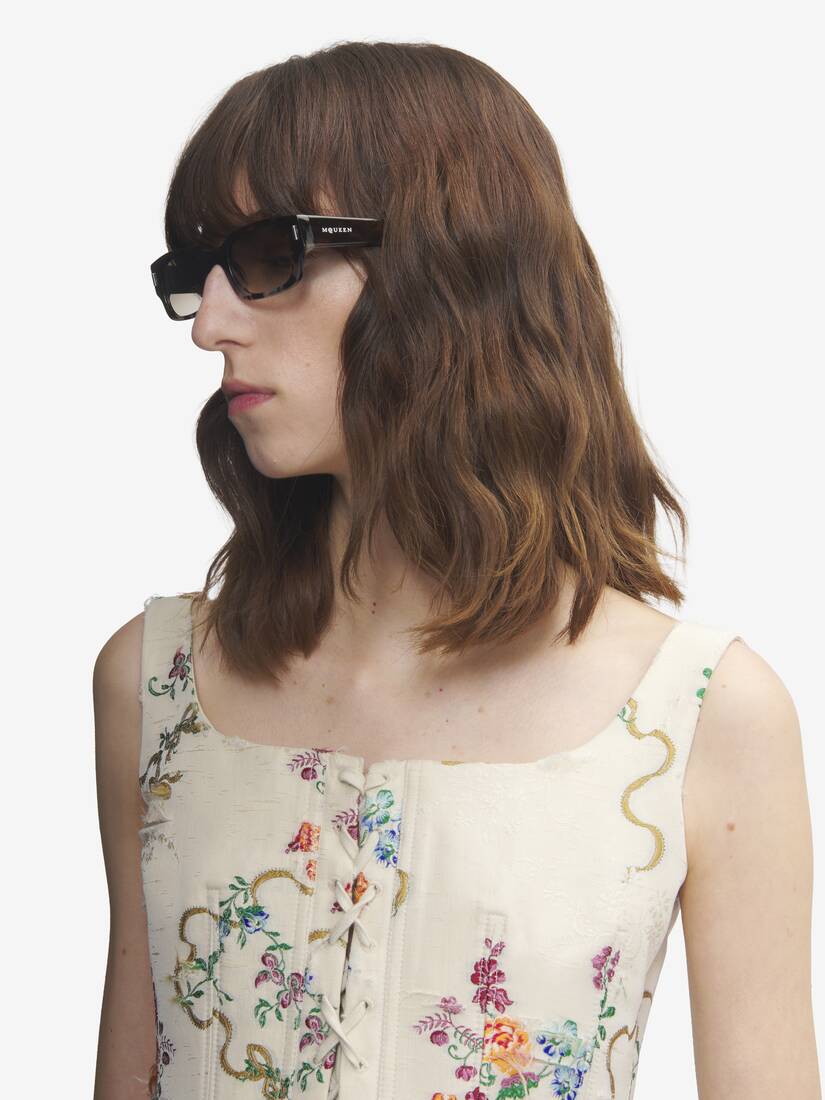 T-Bar铆钉Panthos框太阳眼镜 | Alexander McQueen - image 4