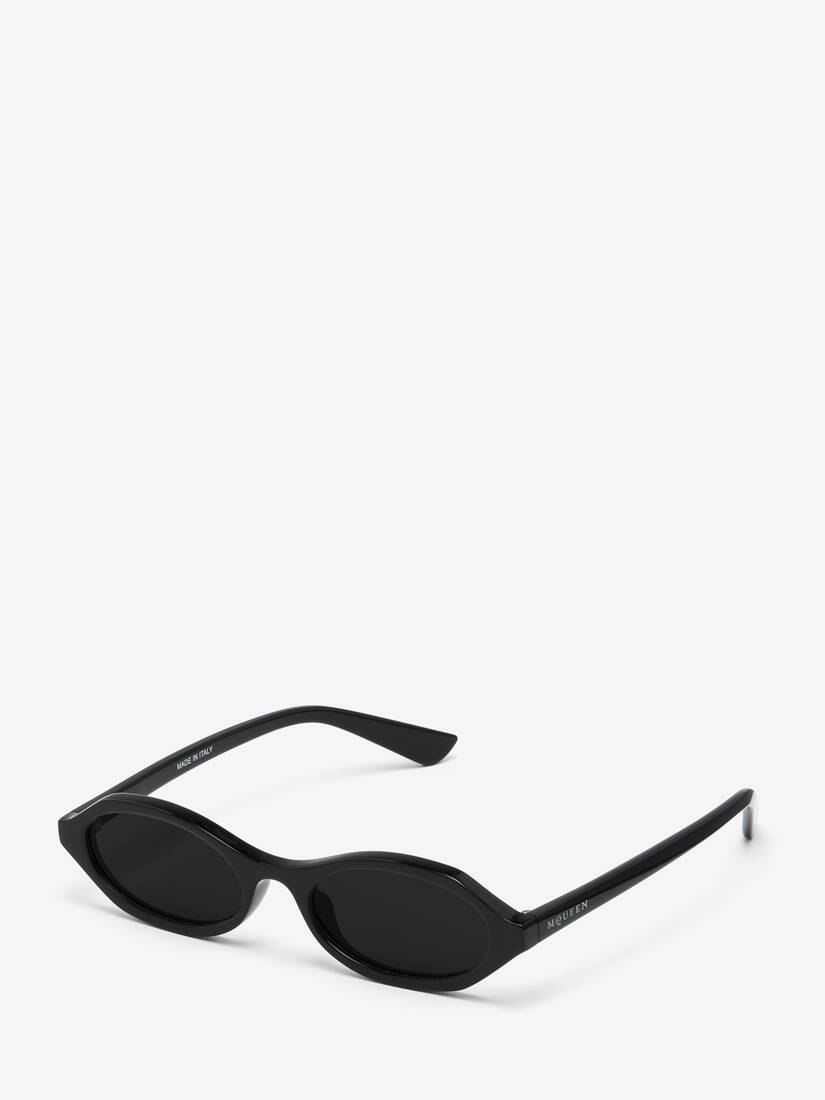 Geometric Oval Sunglasses | Alexander McQueen - image 3