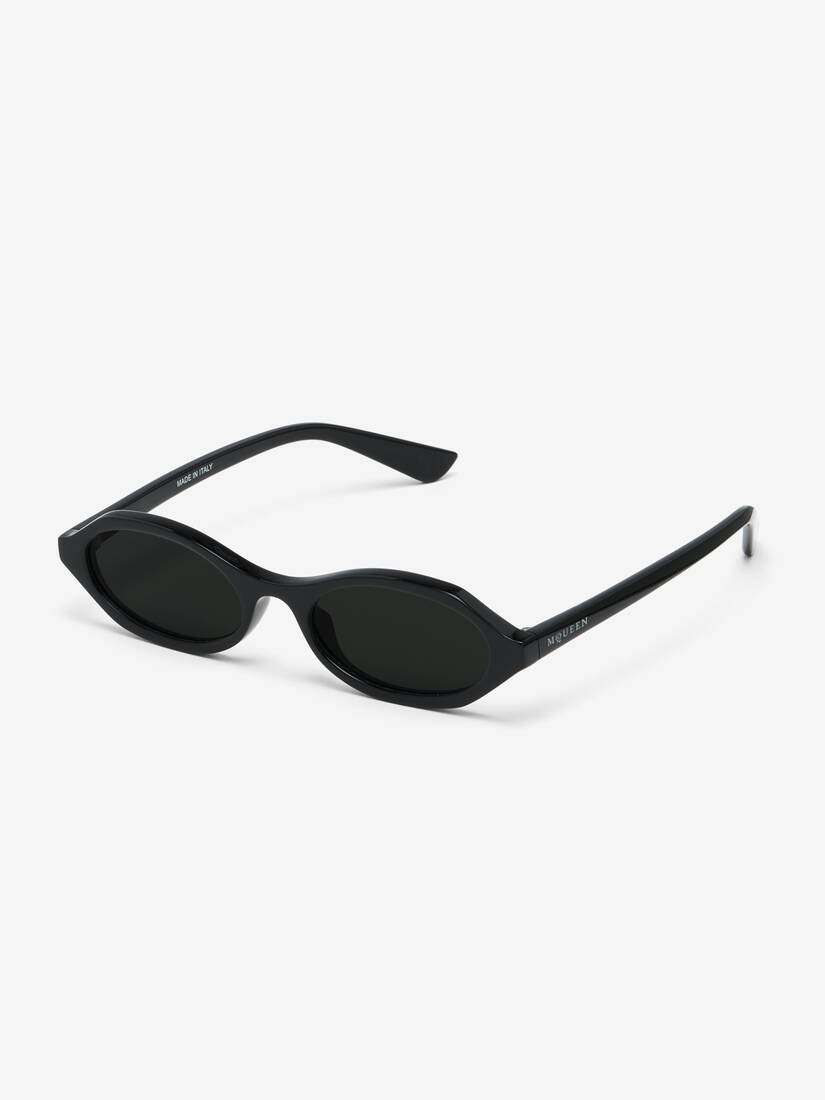 Geometric Oval Sunglasses | Alexander McQueen - image 3