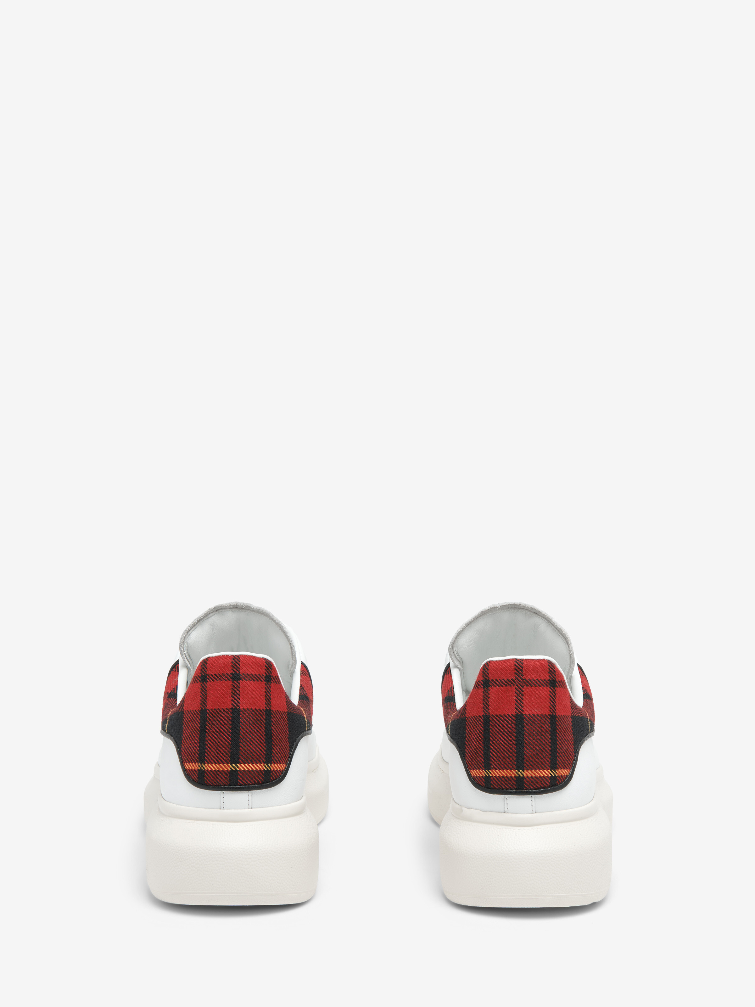 Men's Oversized Sneaker in White/Red in Calf Leather | Alexander McQueen - image 4