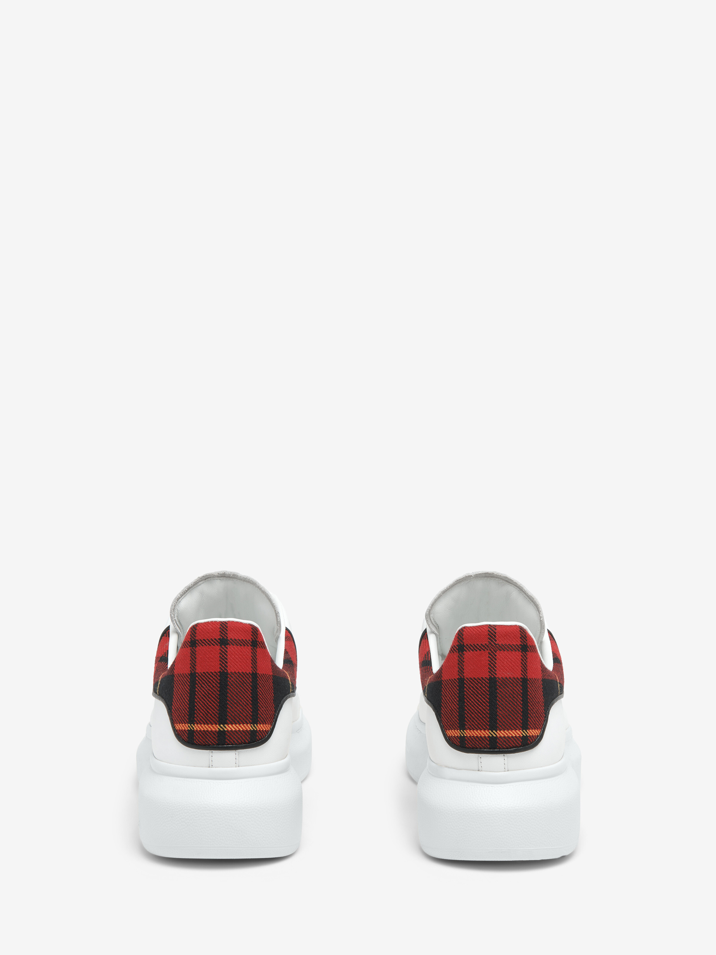 Men's Oversized Sneaker in White/Red in Calf Leather | Alexander McQueen - image 4