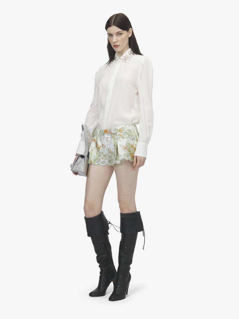 Chemise à broderie florale | Alexander McQueen - image 3
