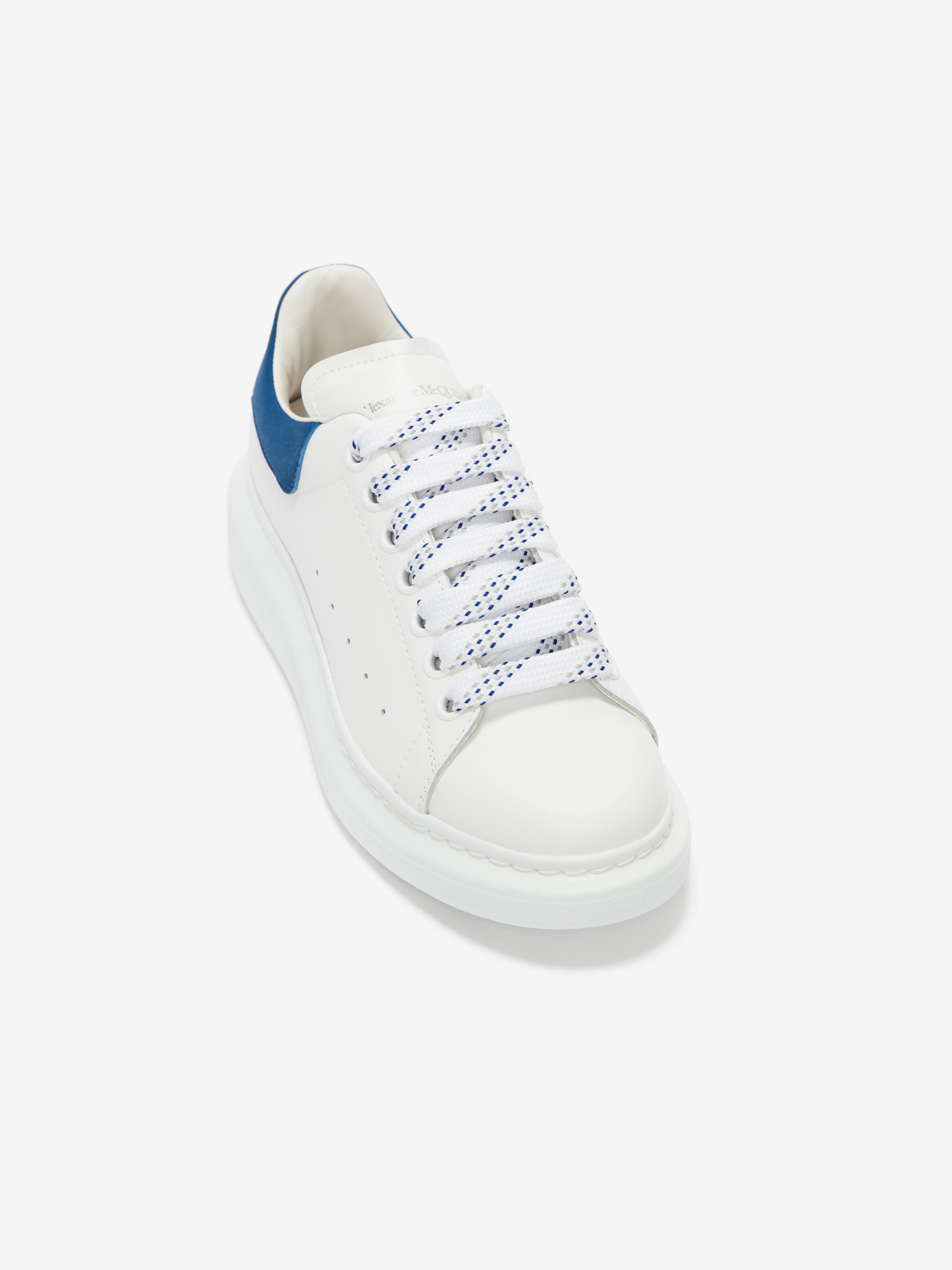 Sneakers Oversize pour Homme en Blanc/Bleu Paris in Cuir de veau | Alexander McQueen - image 3
