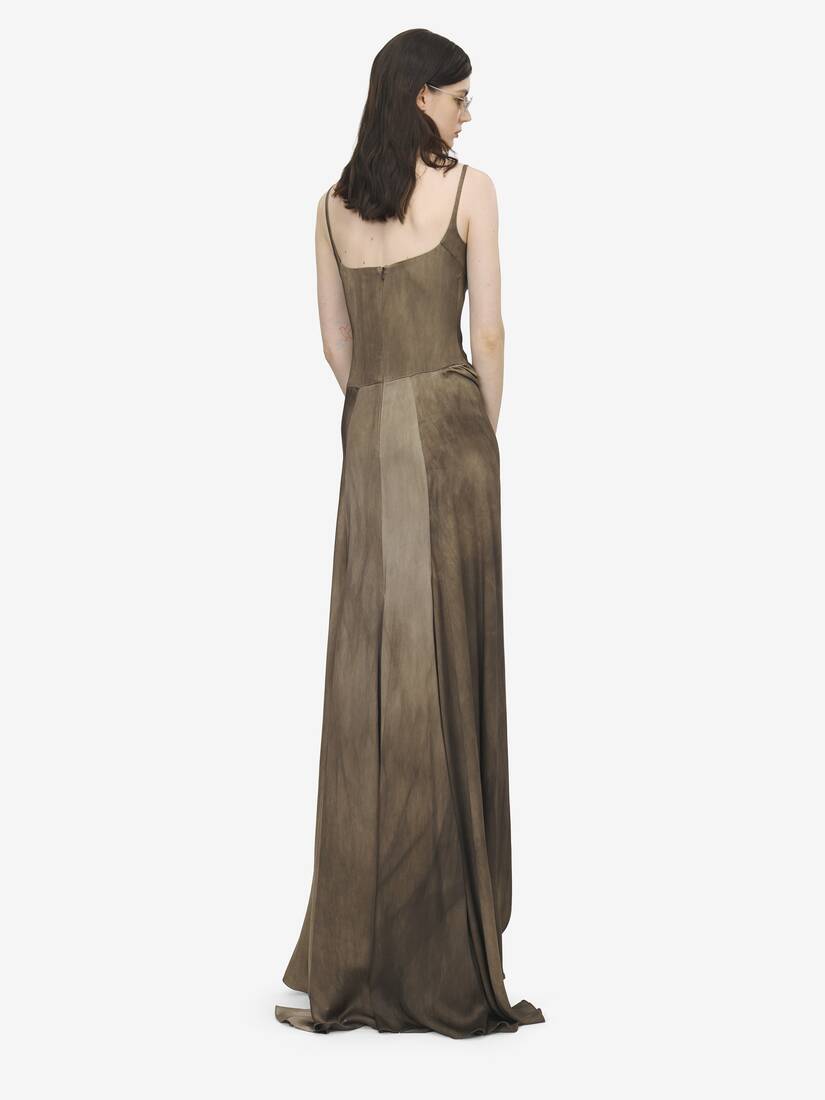 Asymmetric Drape Evening Dress | Alexander McQueen - image 4