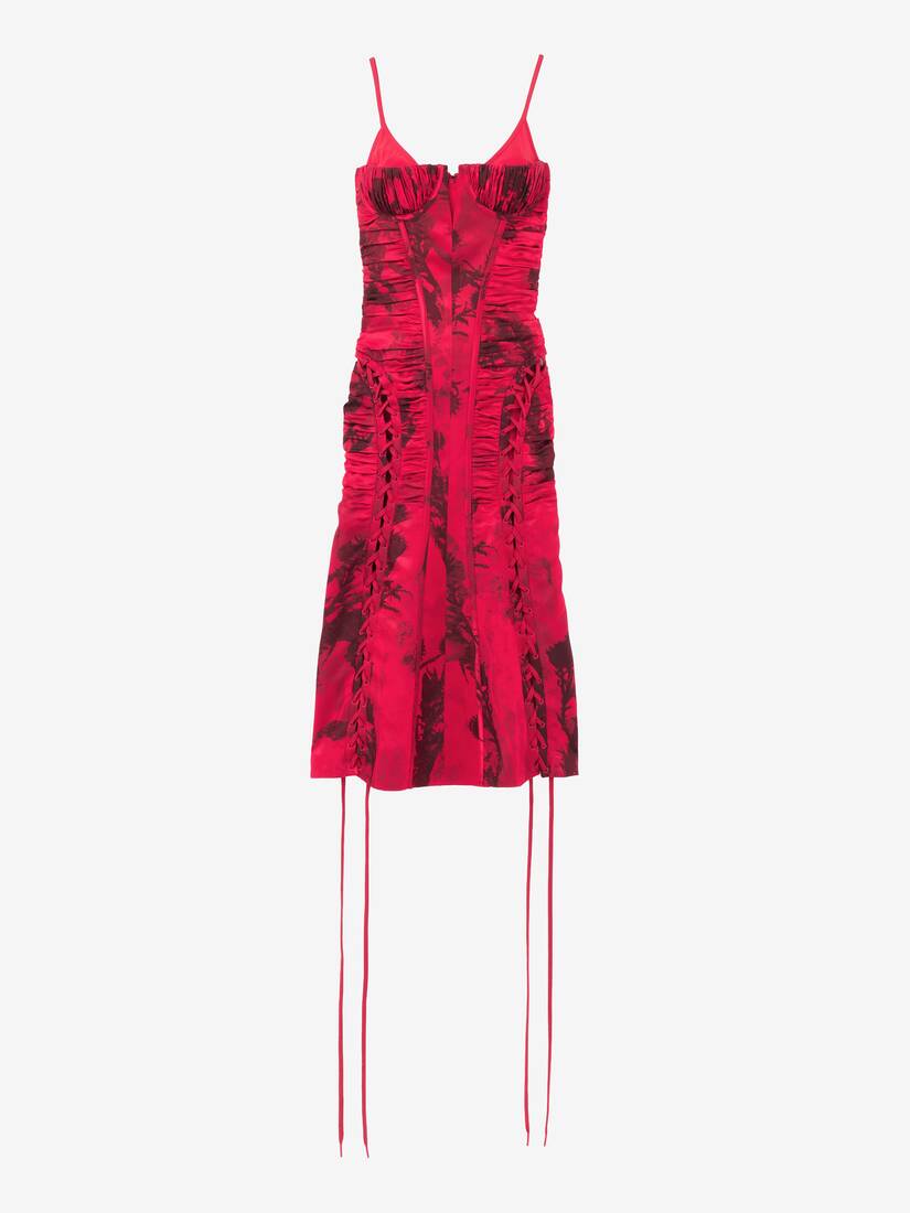 Floral Jacquard Corset Dress | Alexander McQueen - image 1