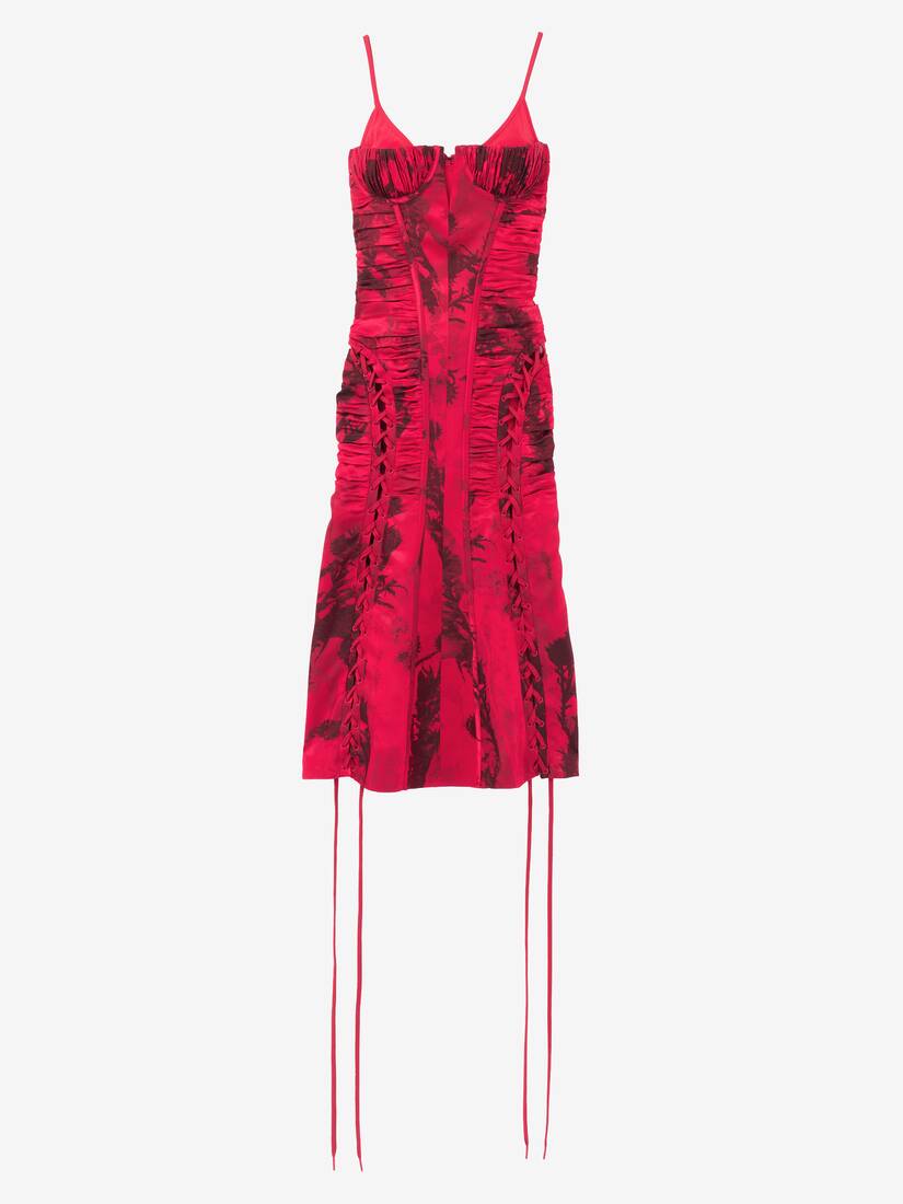 Floral Jacquard Corset Dress | Alexander McQueen - image 1