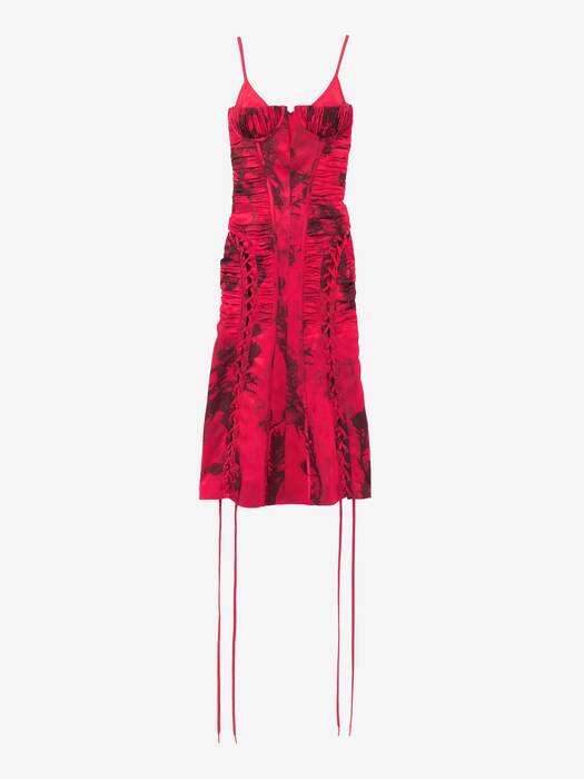 フローラル ジャカード コルセット ドレス | McQueen JP