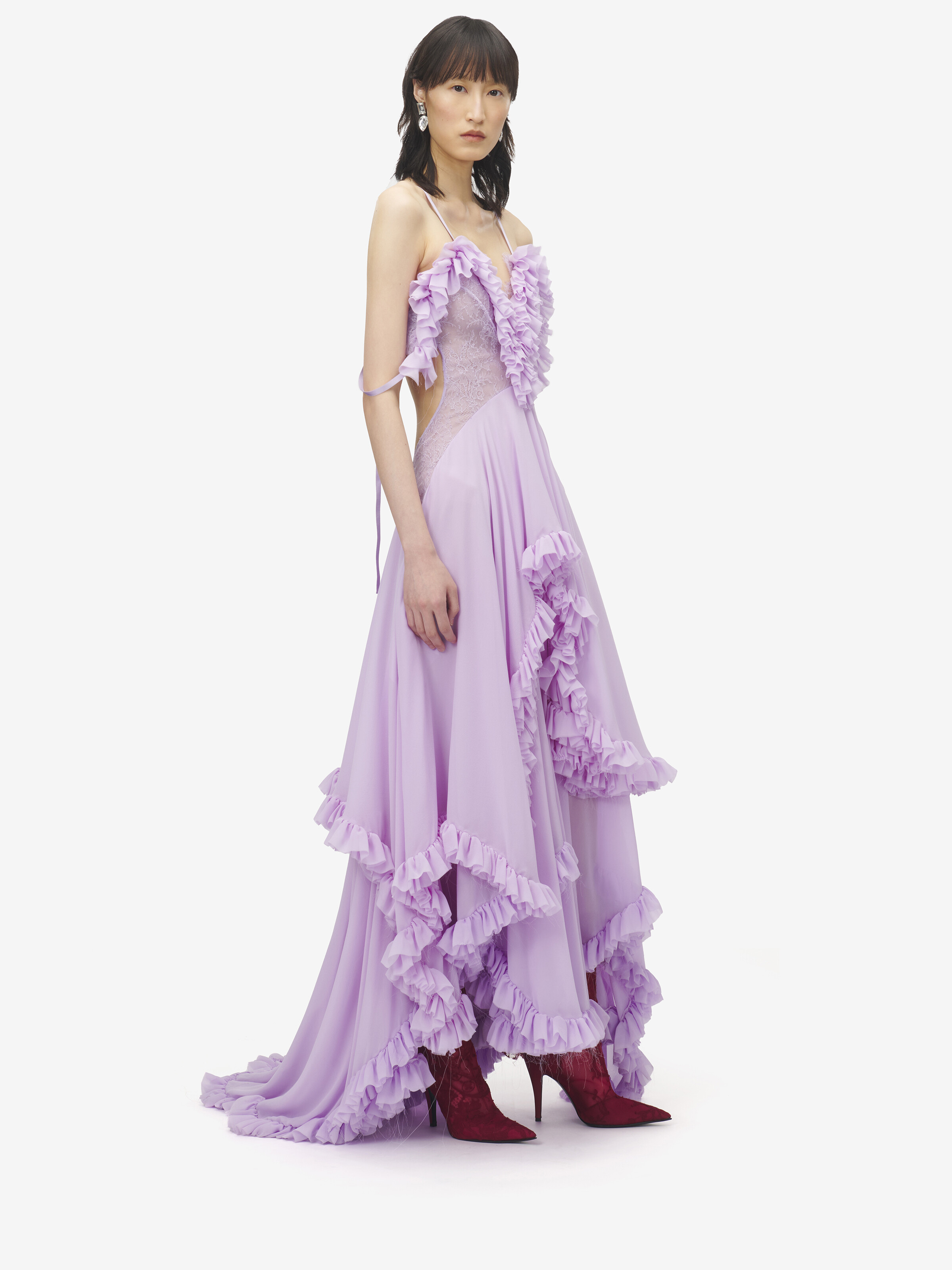 Ruffled Evening Dress