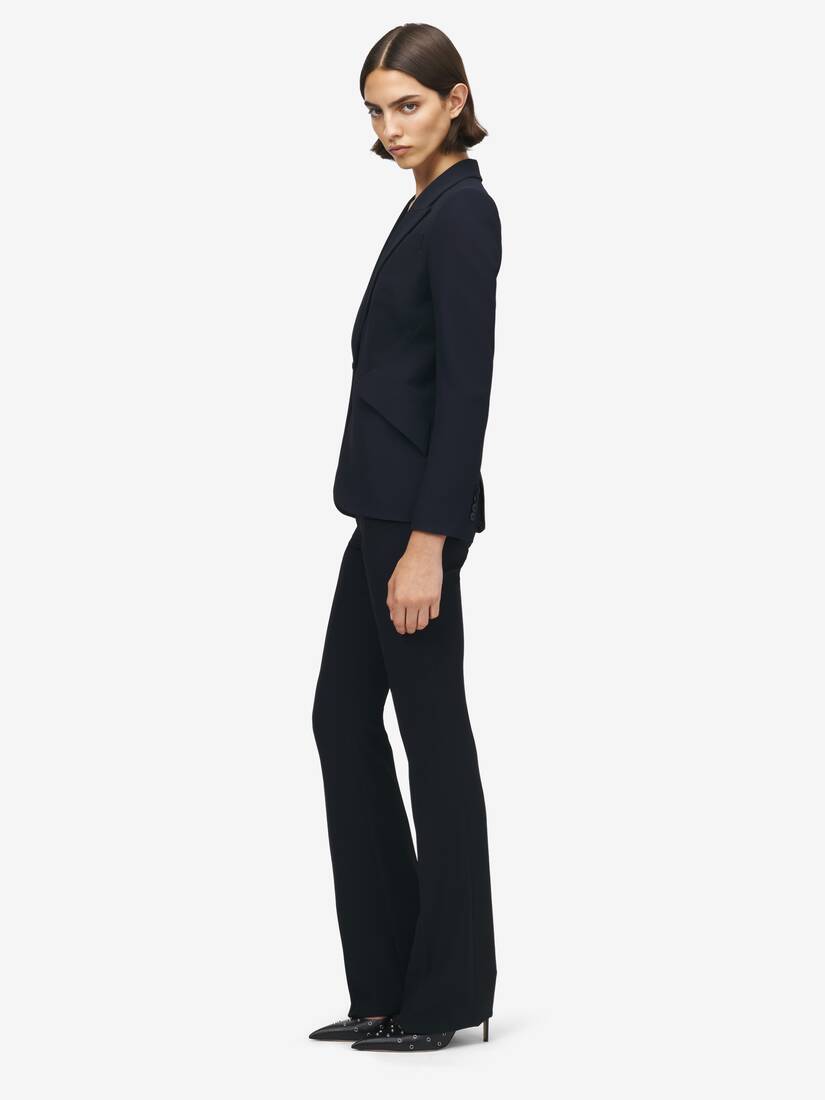 Peak Shoulder Leaf Crepe Jacket | Alexander McQueen - image 3