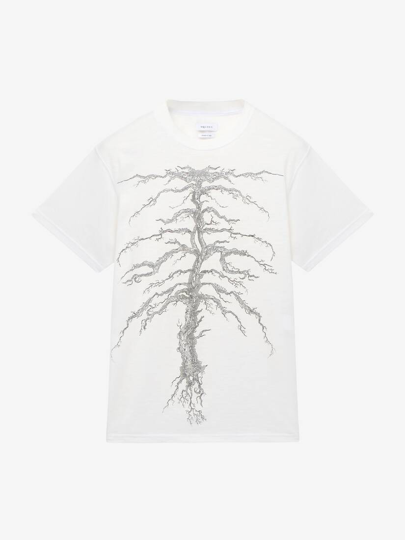 ツリー リブケージ プリント Tシャツ | Alexander McQueen - image 1
