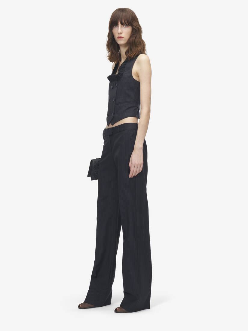 Pinstriped Tailored Waistcoat | Alexander McQueen - image 3