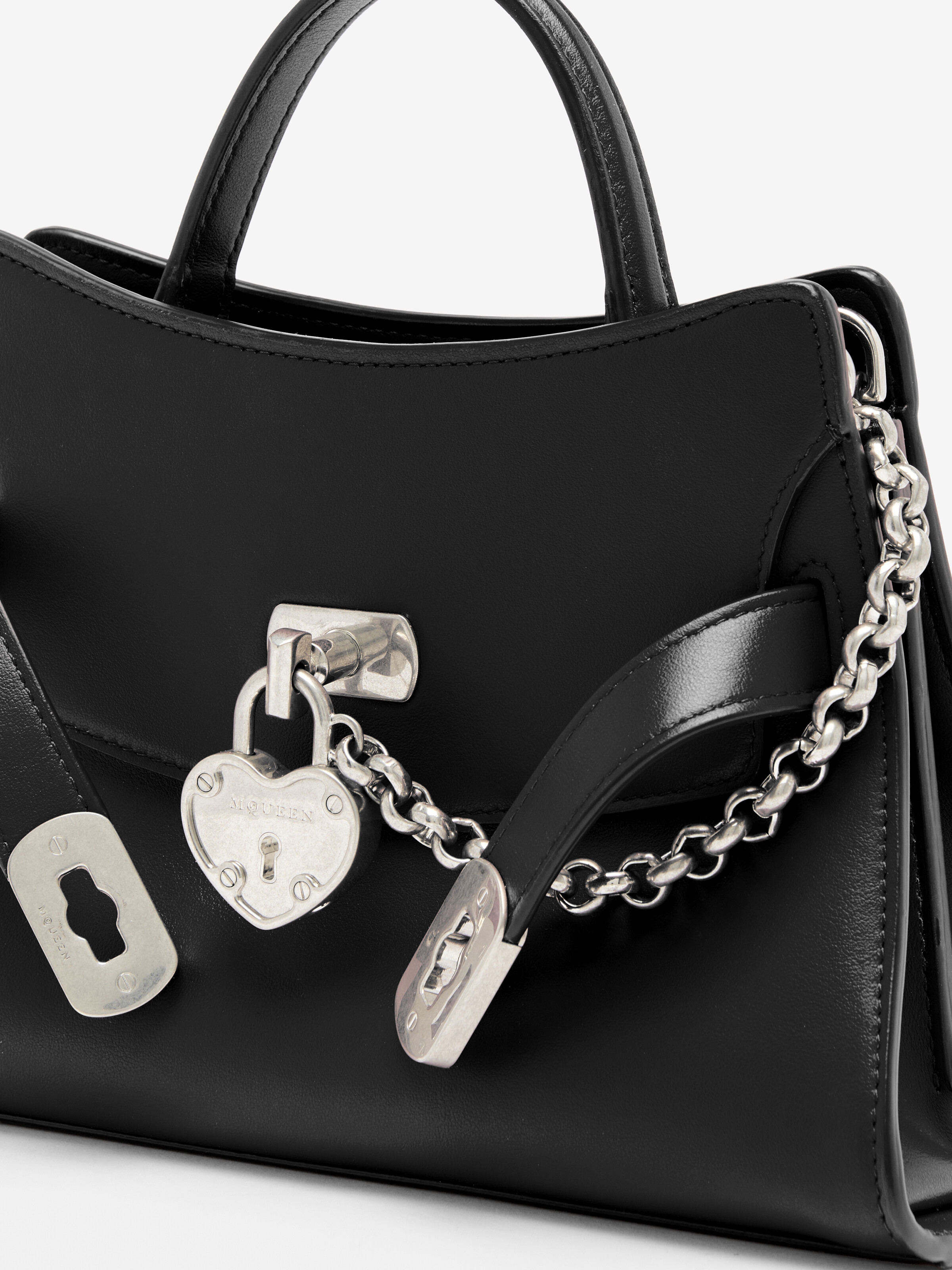 Women's Locke Shoulder Mini in Black in Calf Leather | Alexander McQueen - image 5