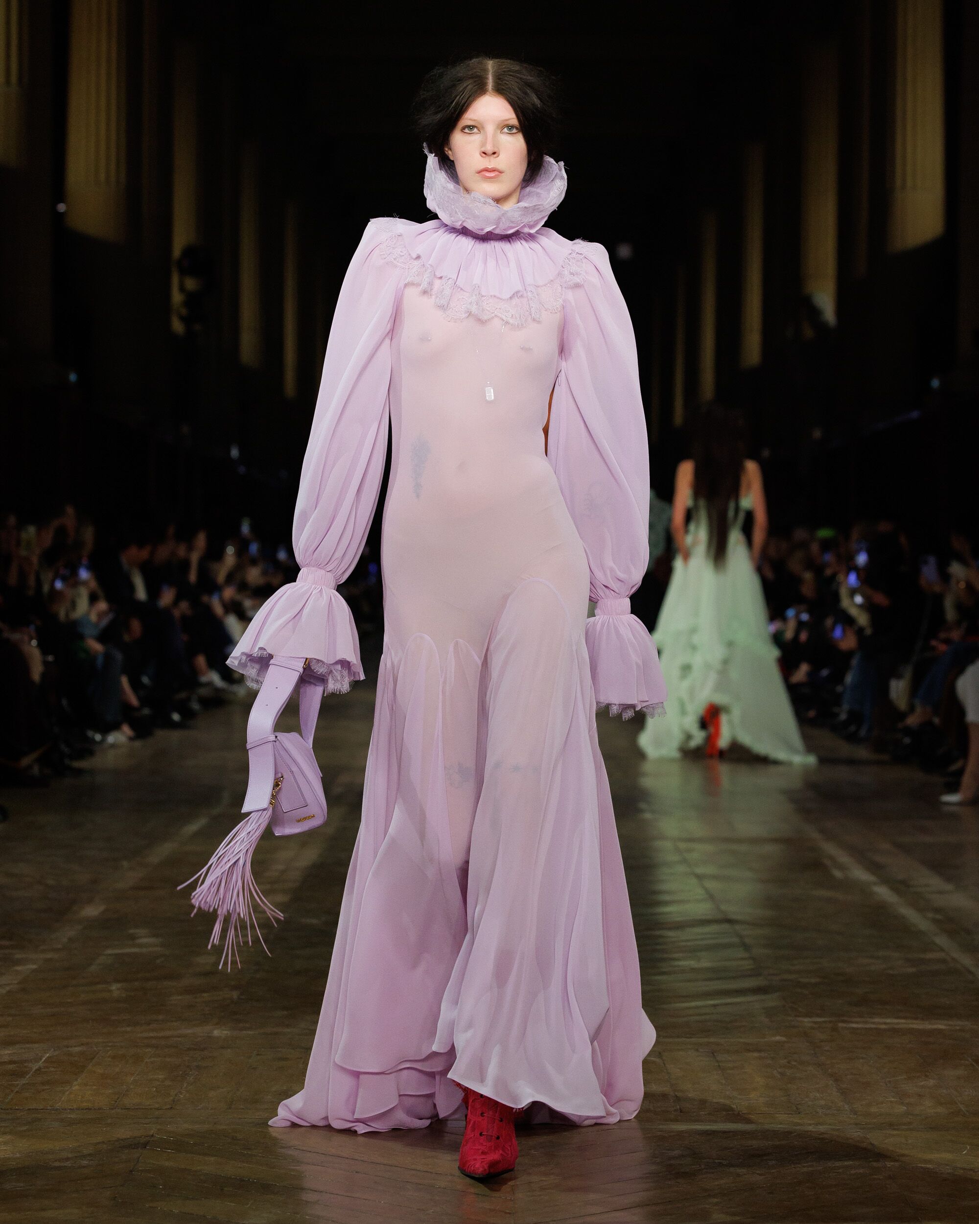 Model on runway at McQueen Autumn Winter 2025 Show