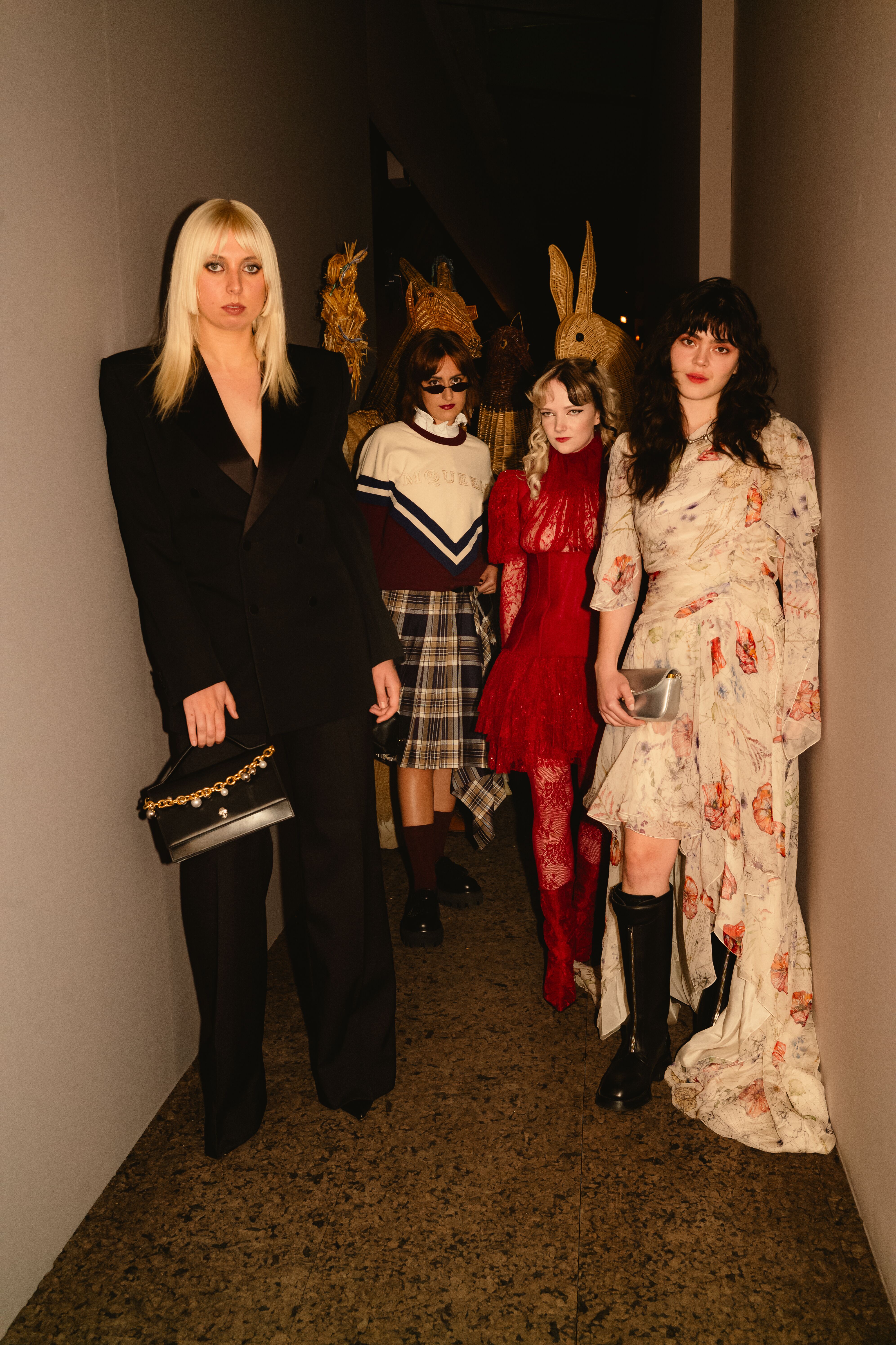 Last Dinner Party Arriving at McQueen Spring Summer 2026 Show