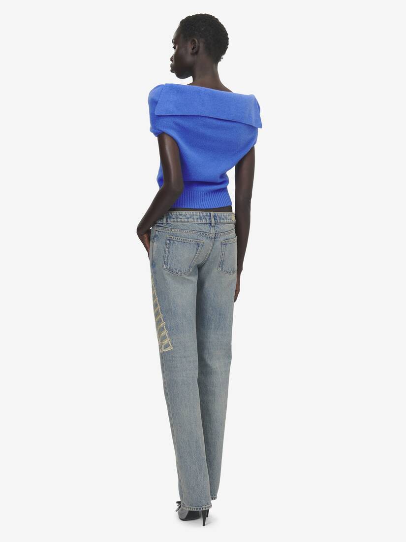 Wool Cashmere Trompe-l'œil Knit Top | Alexander McQueen - image 4