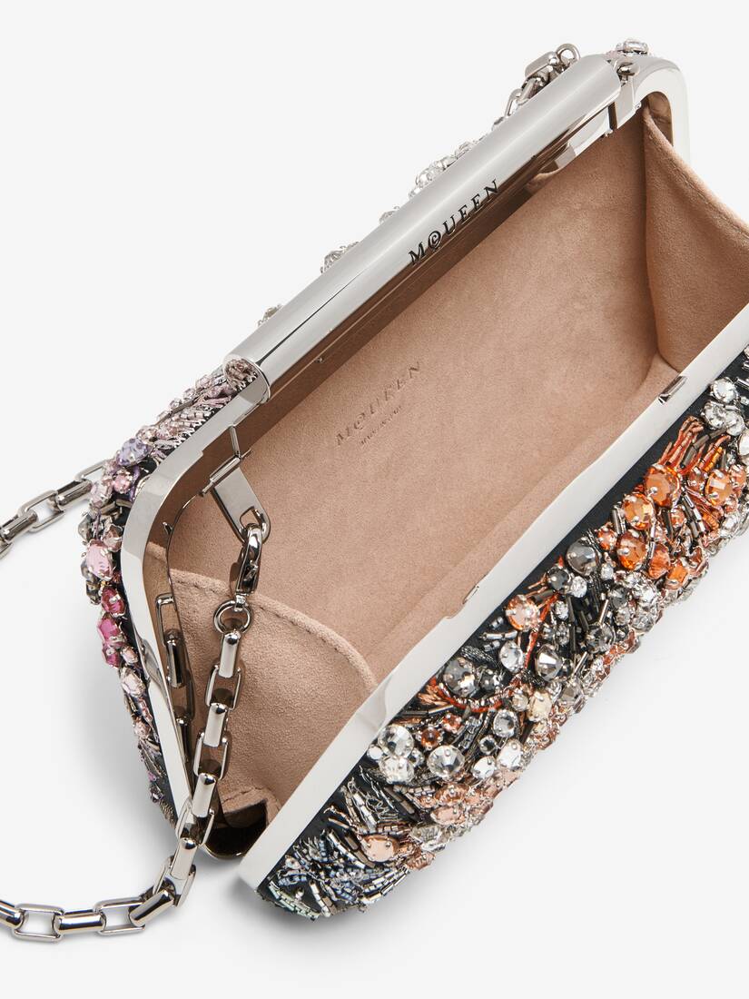 Minaudière Carrée T-Bar à Broderie Florale Éclatée | Alexander McQueen - image 5
