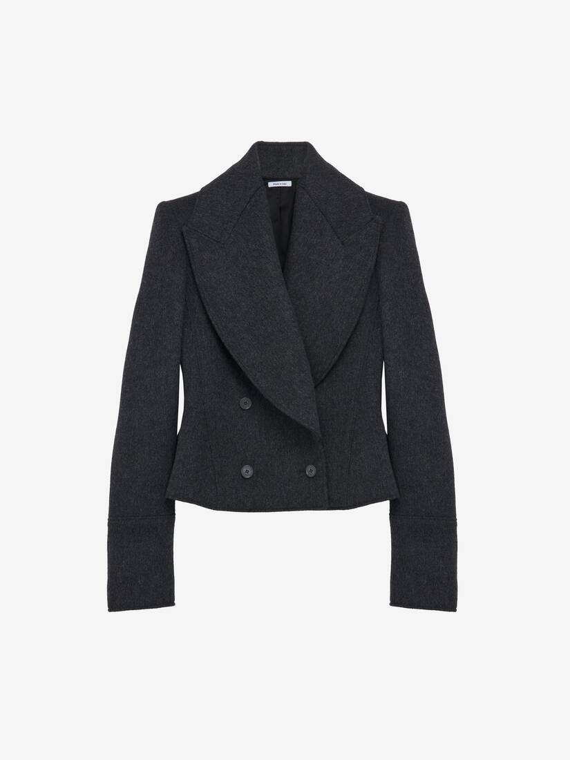 Manteau à double boutonnage en feutre de laine | Alexander McQueen - image 1