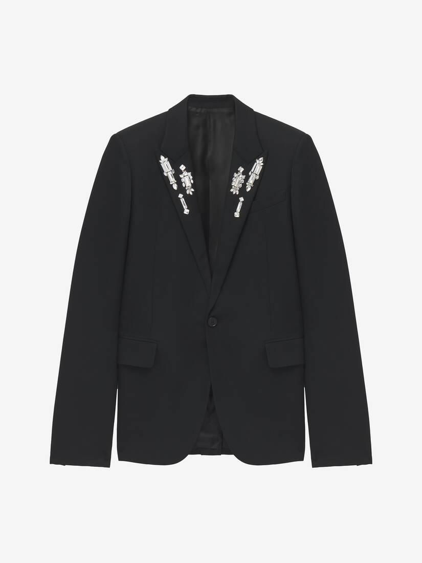 Crystal Mirror Embroidery Single-breasted Jacket | Alexander McQueen - image 1