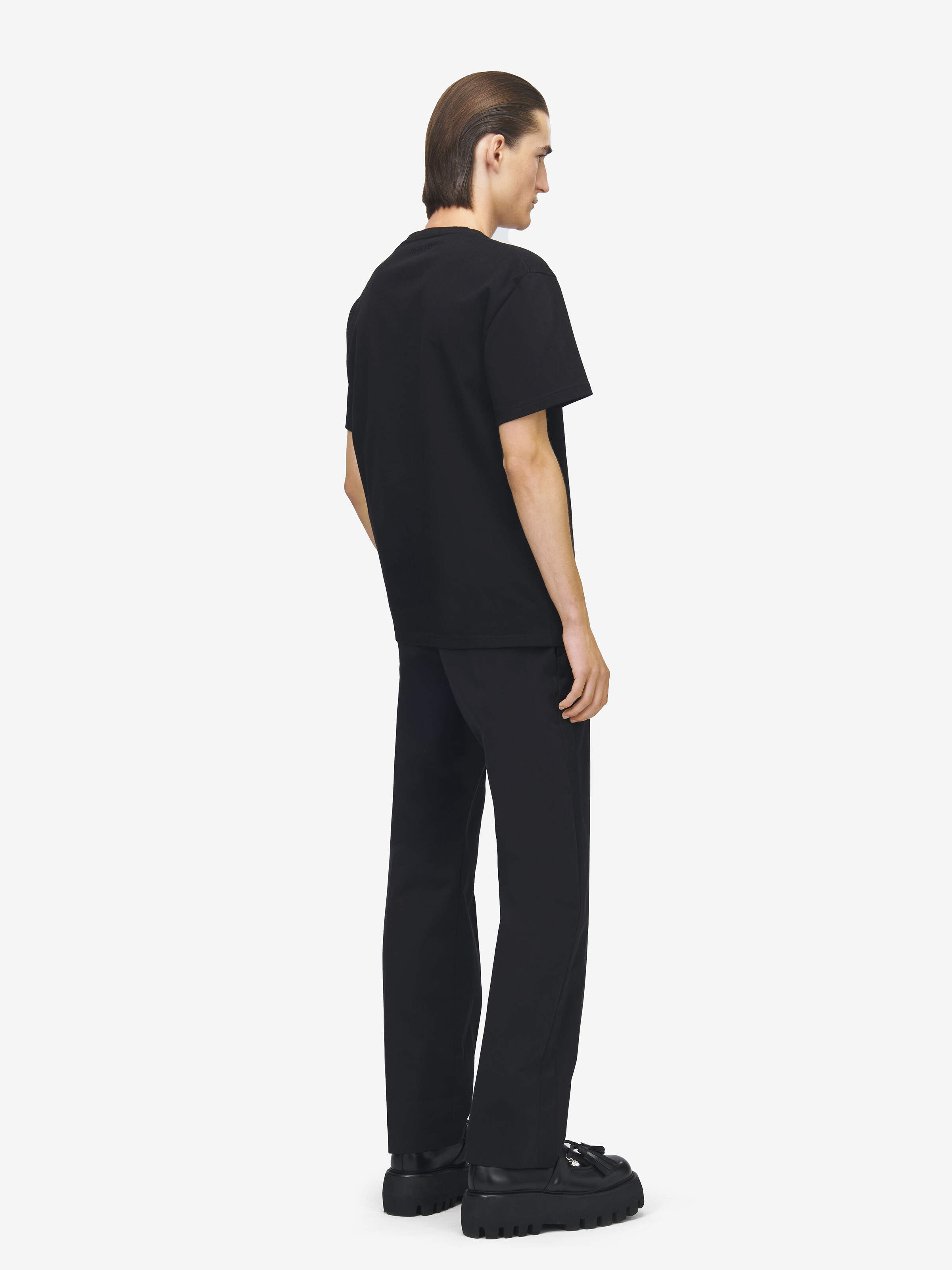 T-shirt à Broderie Jewelled Mistletoe pour Homme en Noir in 100% Coton | Alexander McQueen - image 5