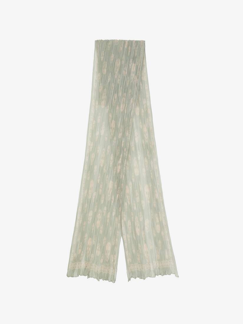 Pleated Skull Scarf | Alexander McQueen - image 1