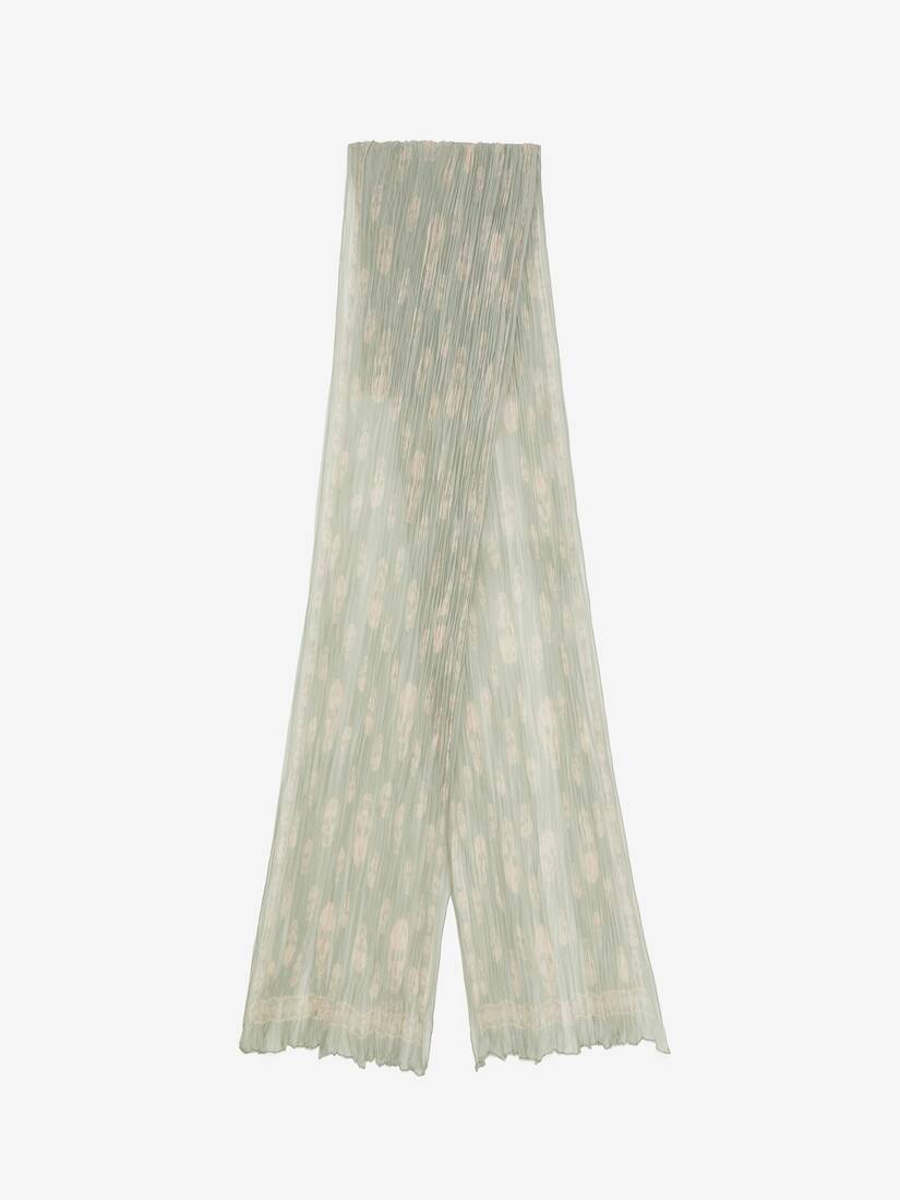 Pleated Skull Scarf | Alexander McQueen - image 1