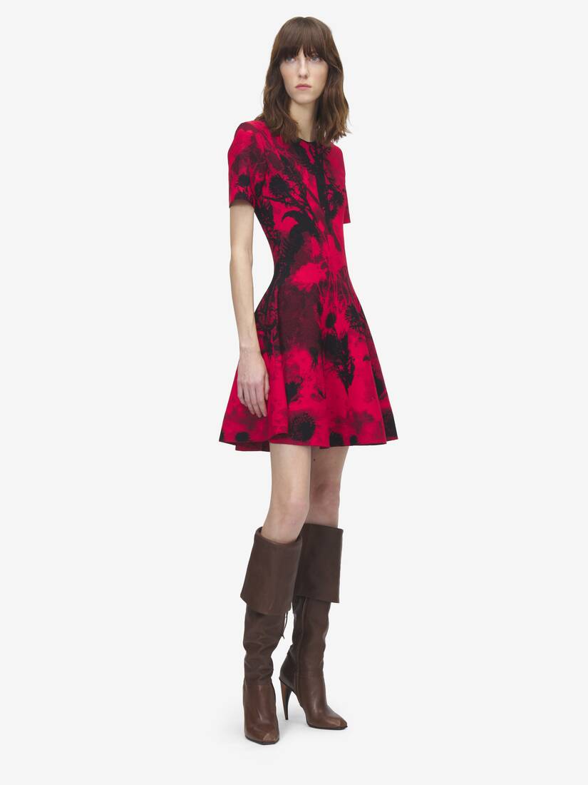 Floral Jacquard Mini Dress | Alexander McQueen - image 3